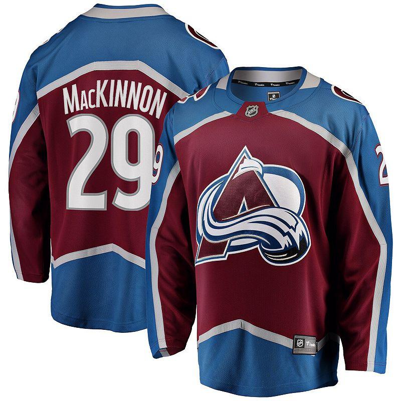 Mens Fanatics Branded Nathan MacKinnon Burgundy Colorado Avalanche Breakaway Player Jersey Product Image