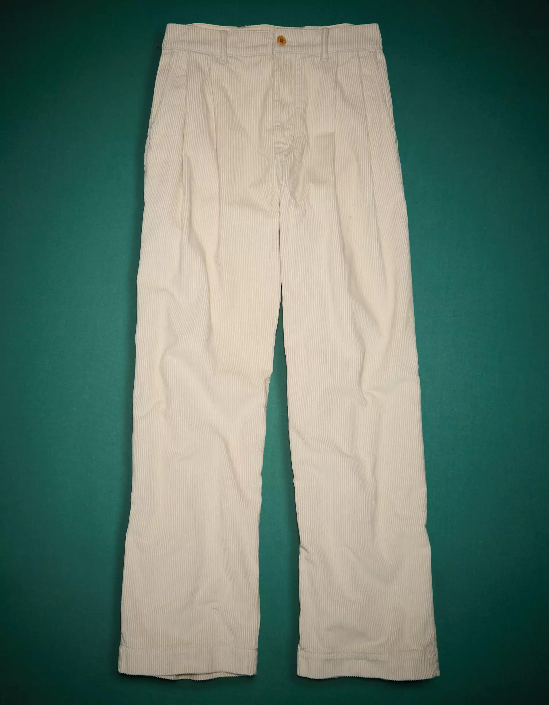 AE77 Premium Pleated Corduroy Pant Product Image