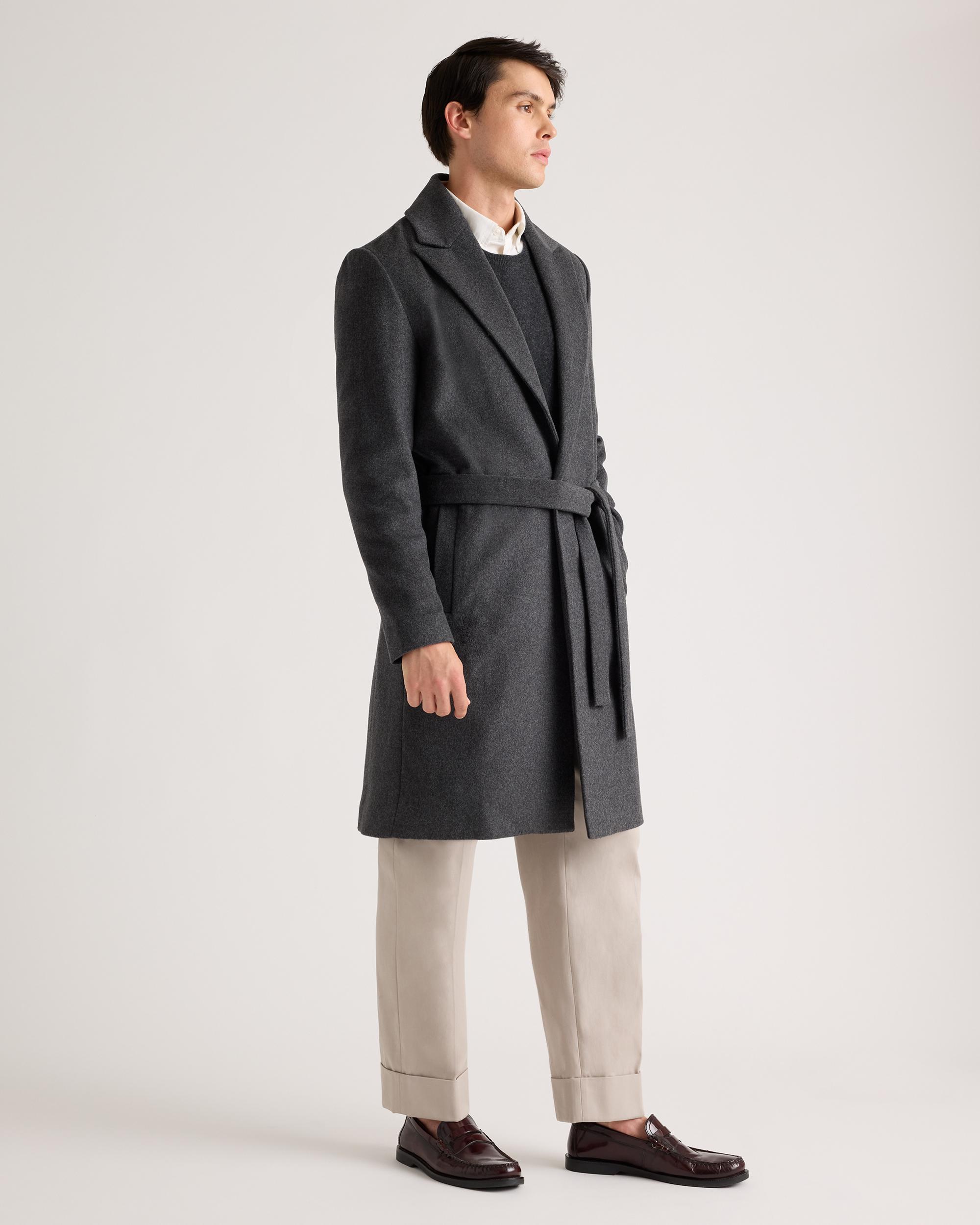 Quince | Men's Italian Wool Belted Overcoat Size XL, Wool/Nylon Product Image