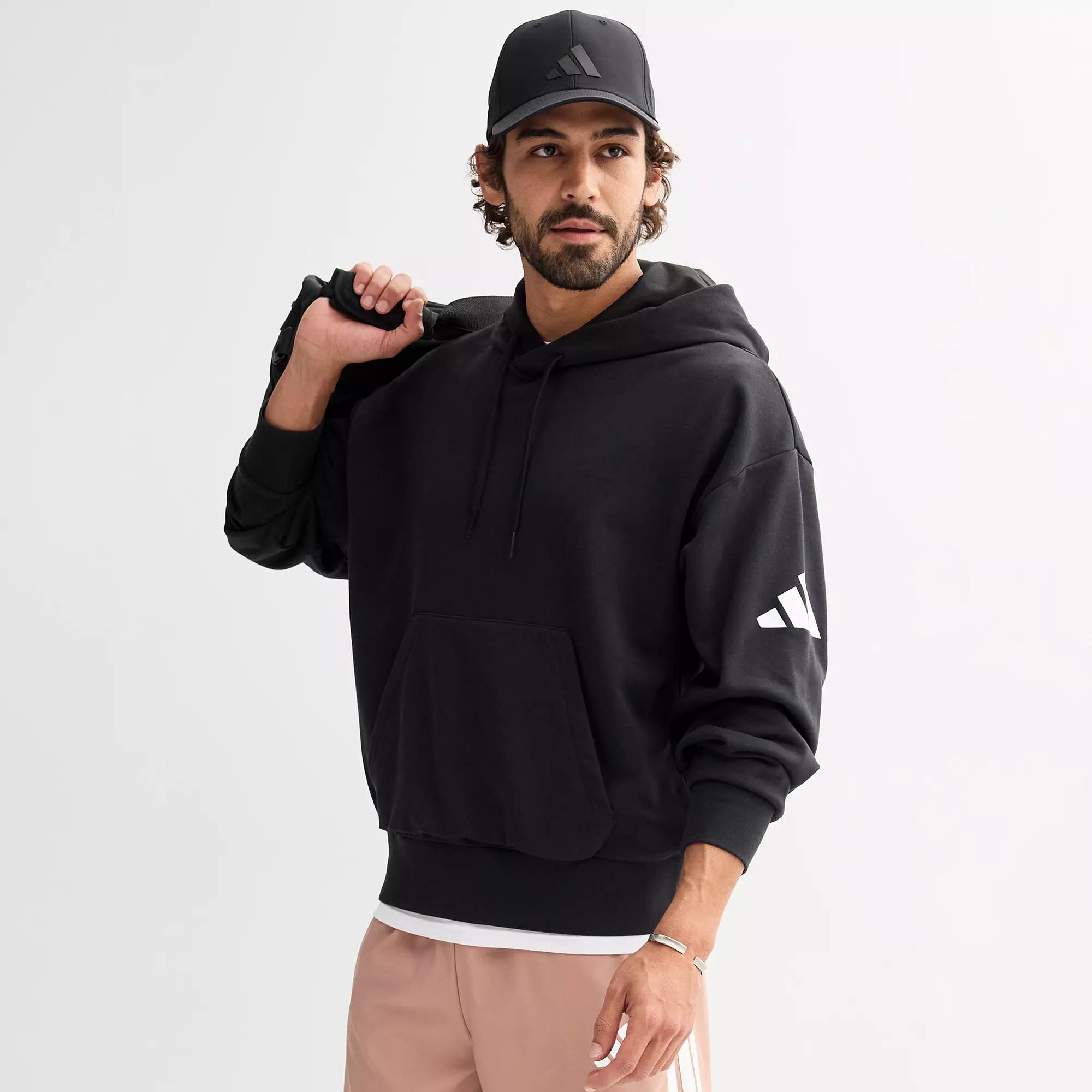 Men's adidas Essentials 3-Bar Terry Sportswear Hoodie,  Product Image