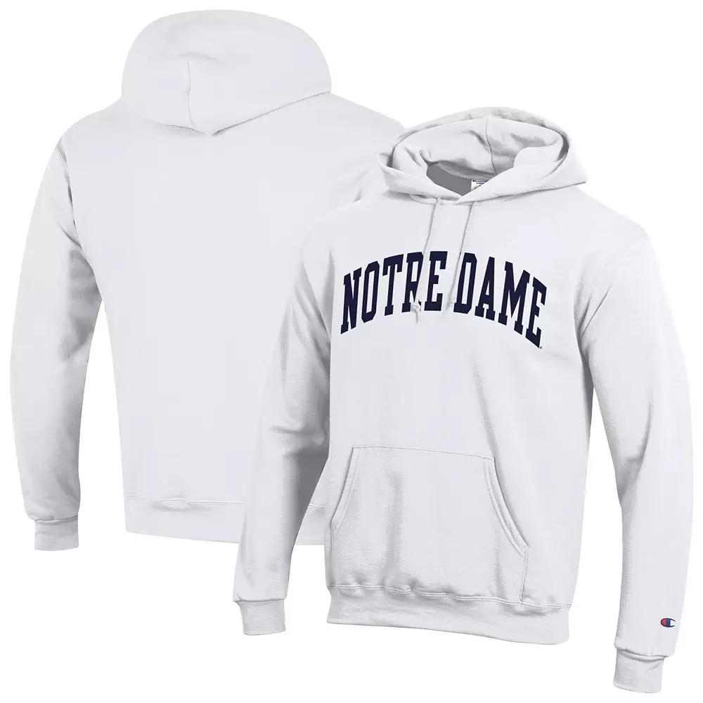 Men's Champion White Notre Dame Fighting Irish Basic Arch Fleece Pullover Hoodie,  Product Image