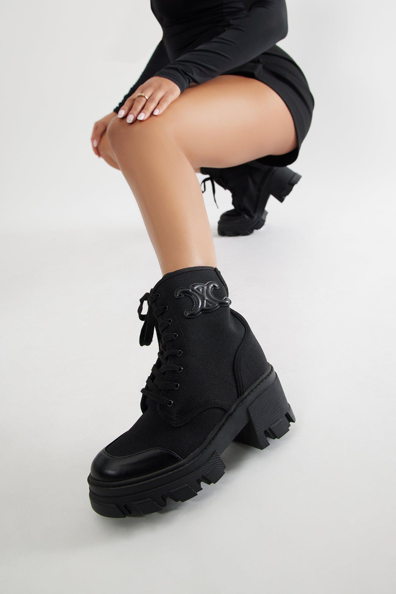 Booker Combat Boots - Black Product Image