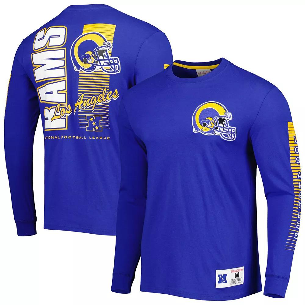 Men's Mitchell & Ness Royal Los Angeles Rams Fashion Long Sleeve T-Shirt, Size: Small, Blue Product Image
