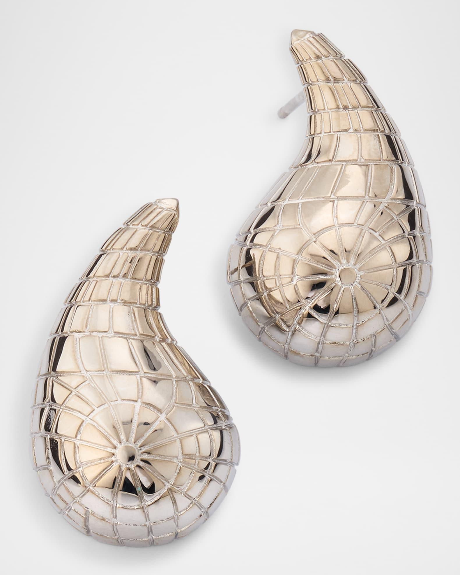 Mosaic Textured Teardrop Earrings Product Image