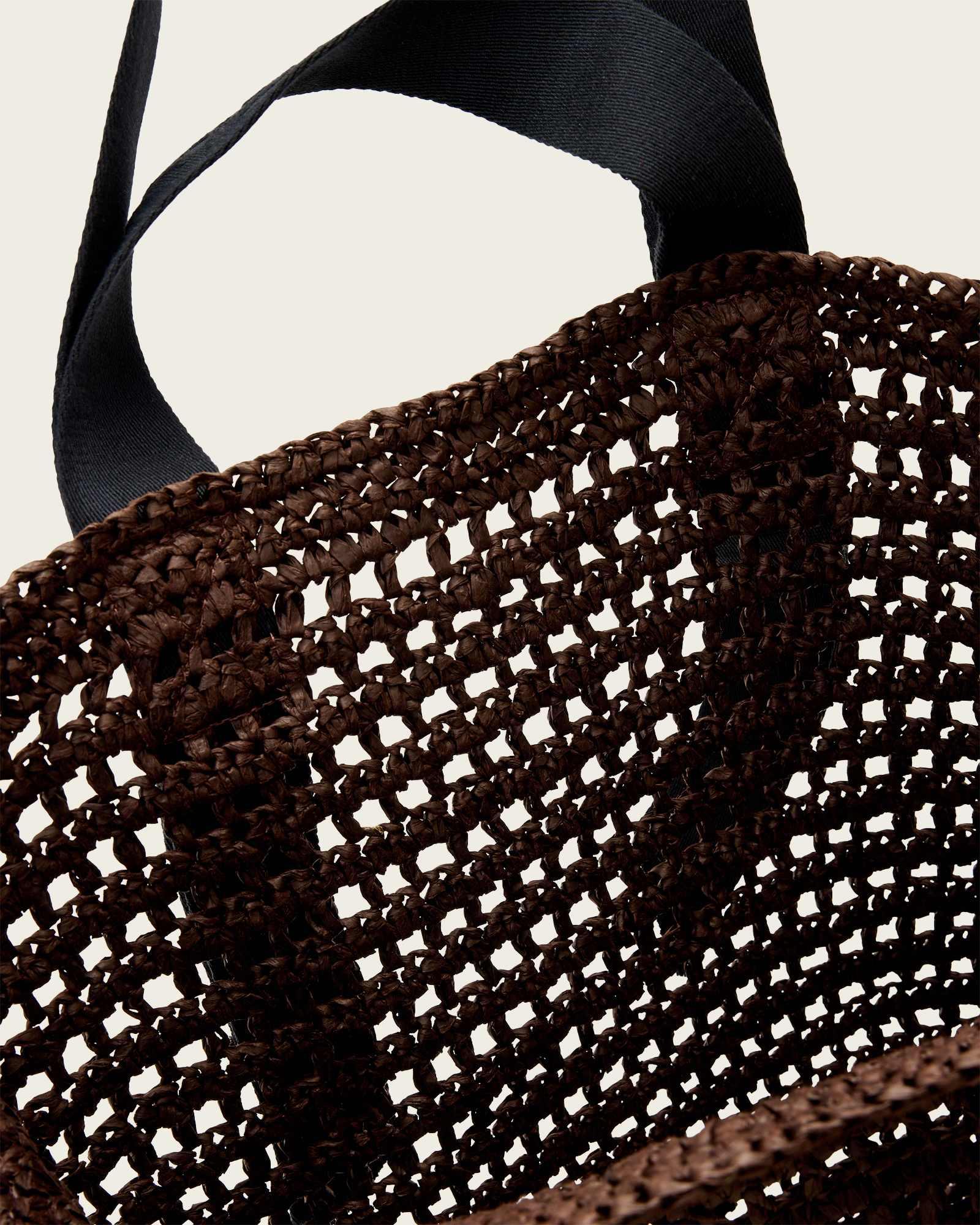 Lullah Woven Tote Bag COGNAC BROWN | ALLSAINTS US Product Image