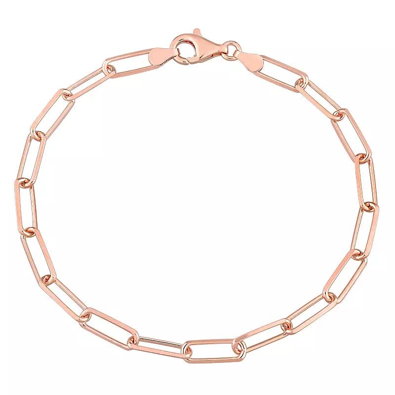Stella Grace Sterling Silver Fancy Cut Paper Clip Link Chain Bracelet, Men's,  Product Image