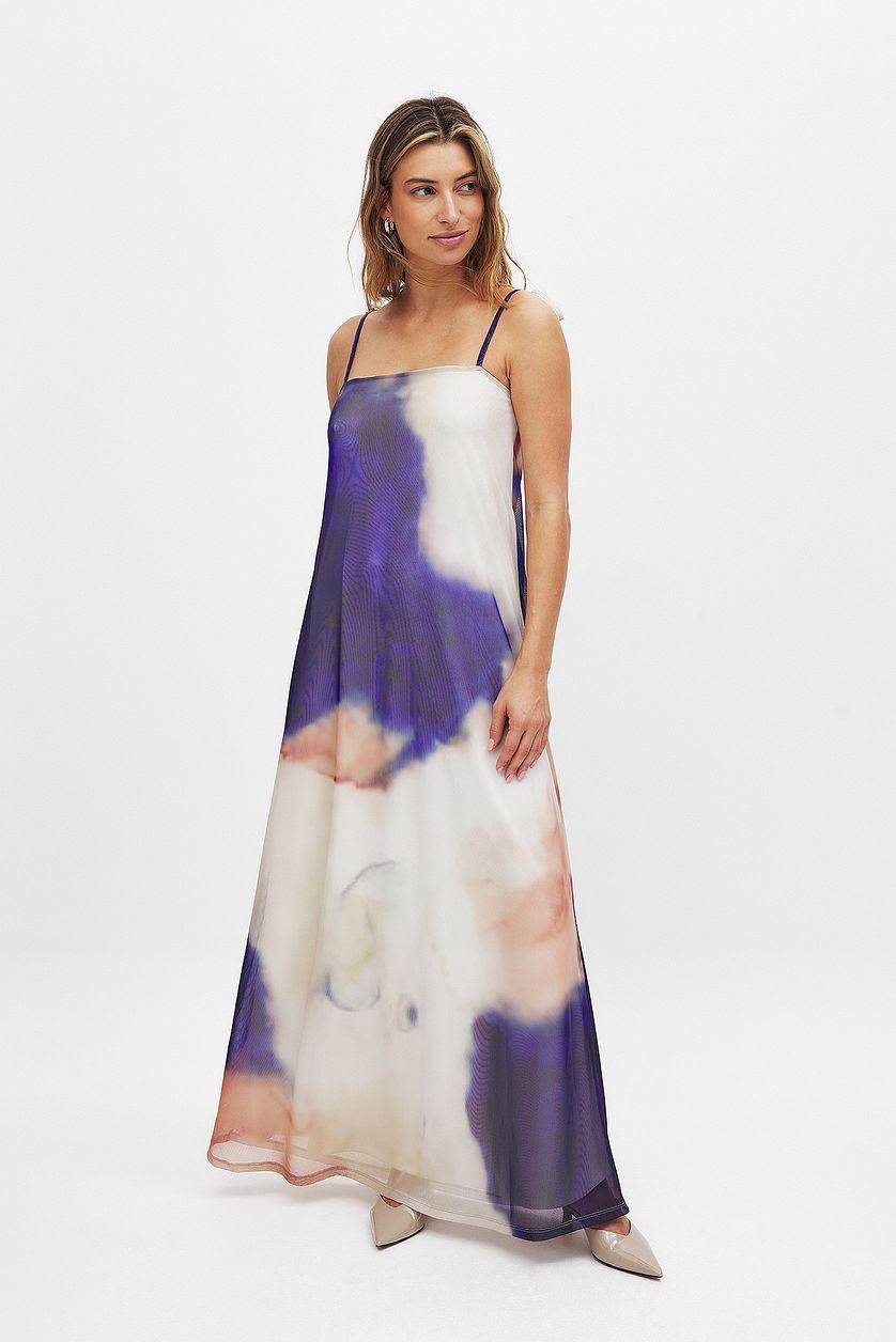 Flowy Mesh Maxi Dress Product Image