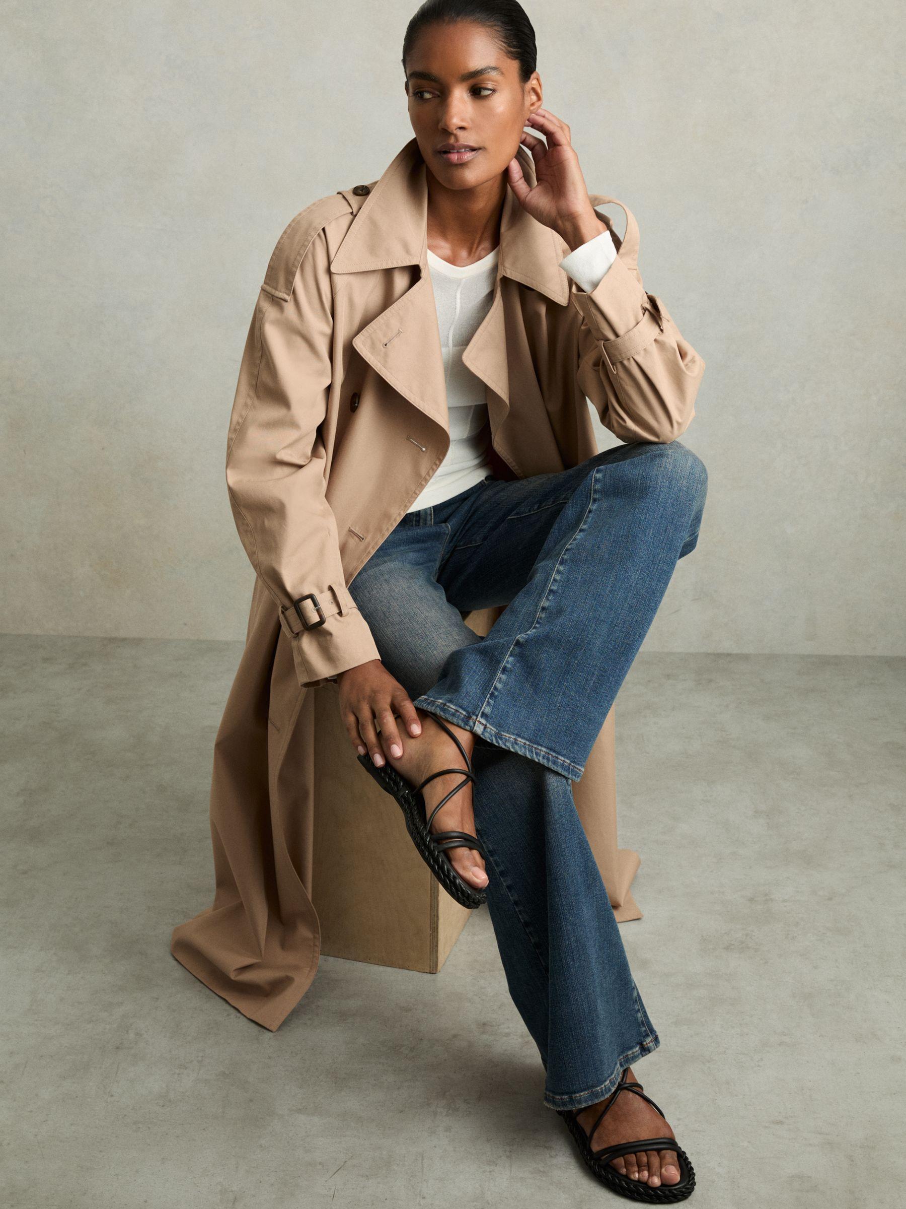 Leather Braided Flat Sandals in Black Product Image