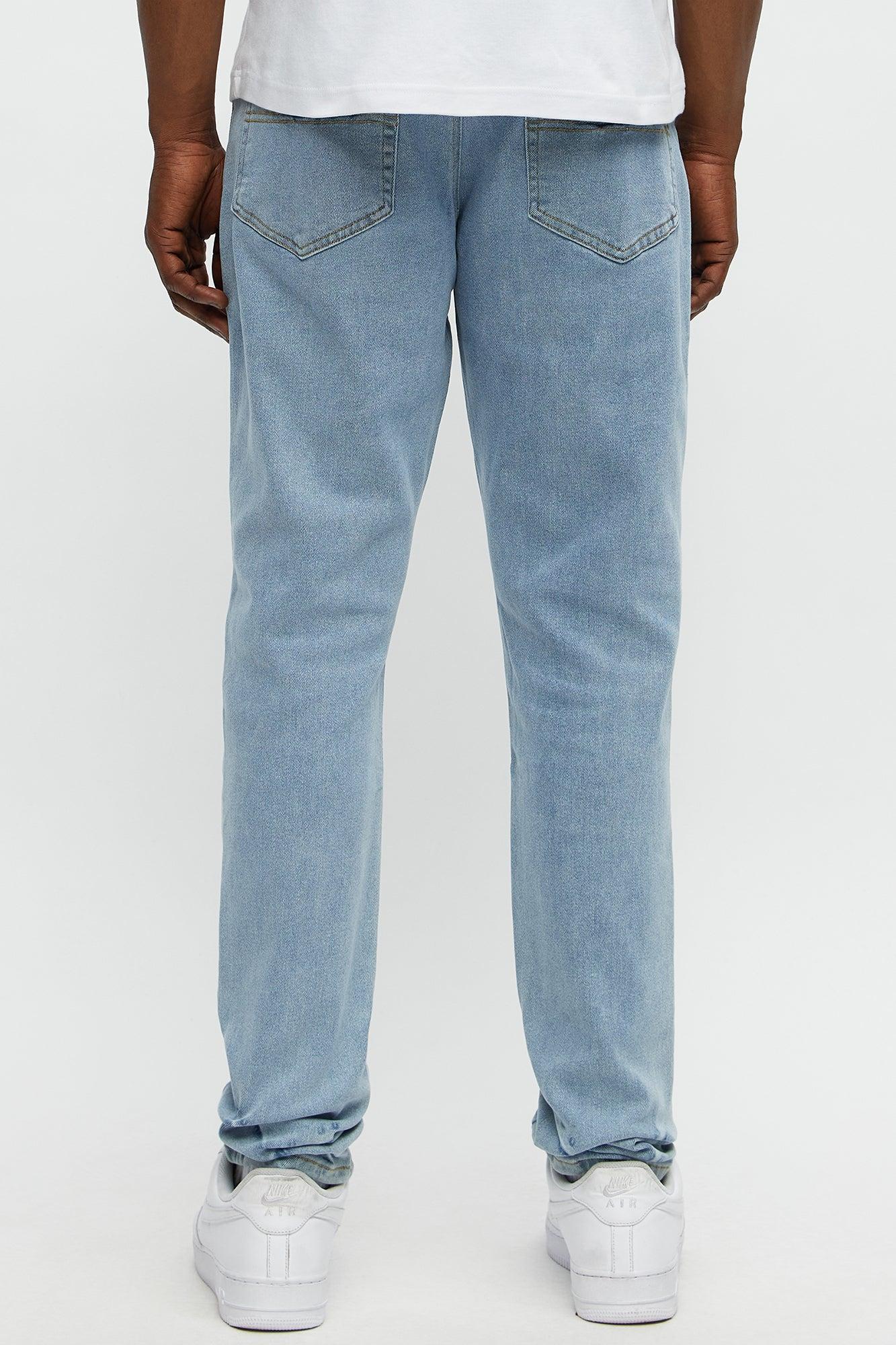 Tiger Patched Distressed Skinny Jeans - Light Wash Product Image