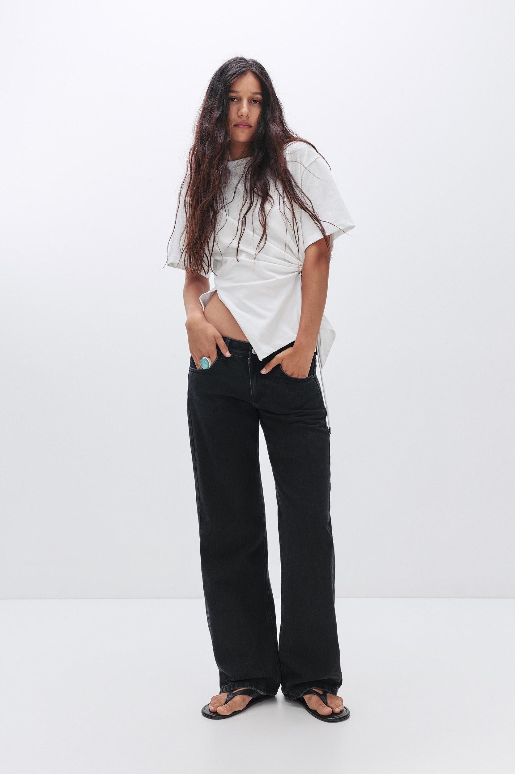 Low-waist straight-leg jeans Product Image