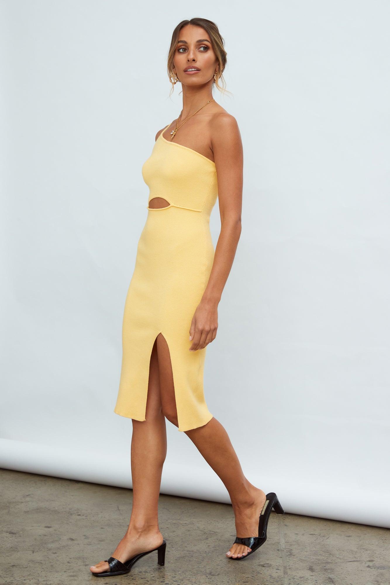 Jade Midi Dress Yellow Product Image