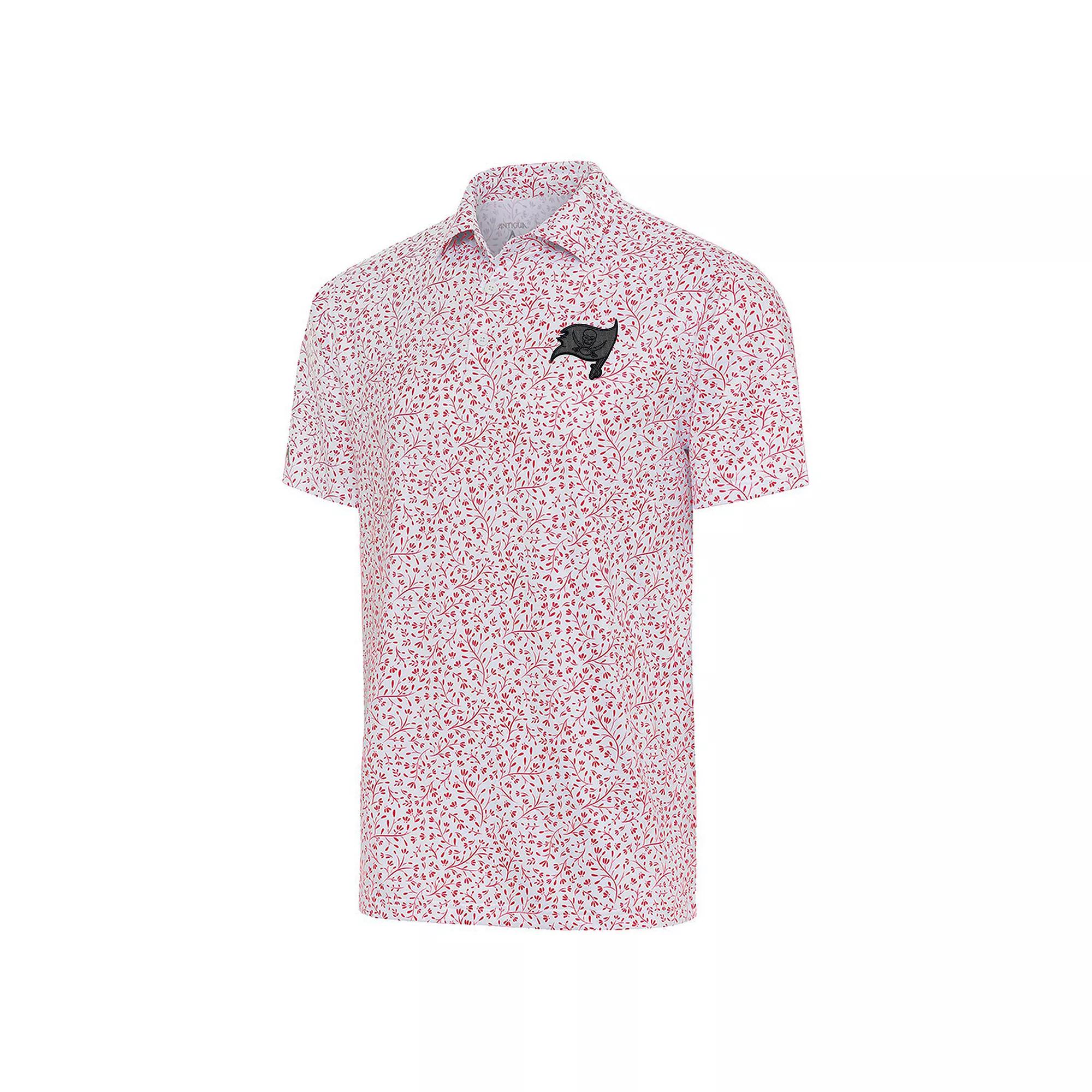 Men's Antigua White Tampa Bay Buccaneers Motion Polo, Size: 3XL Product Image