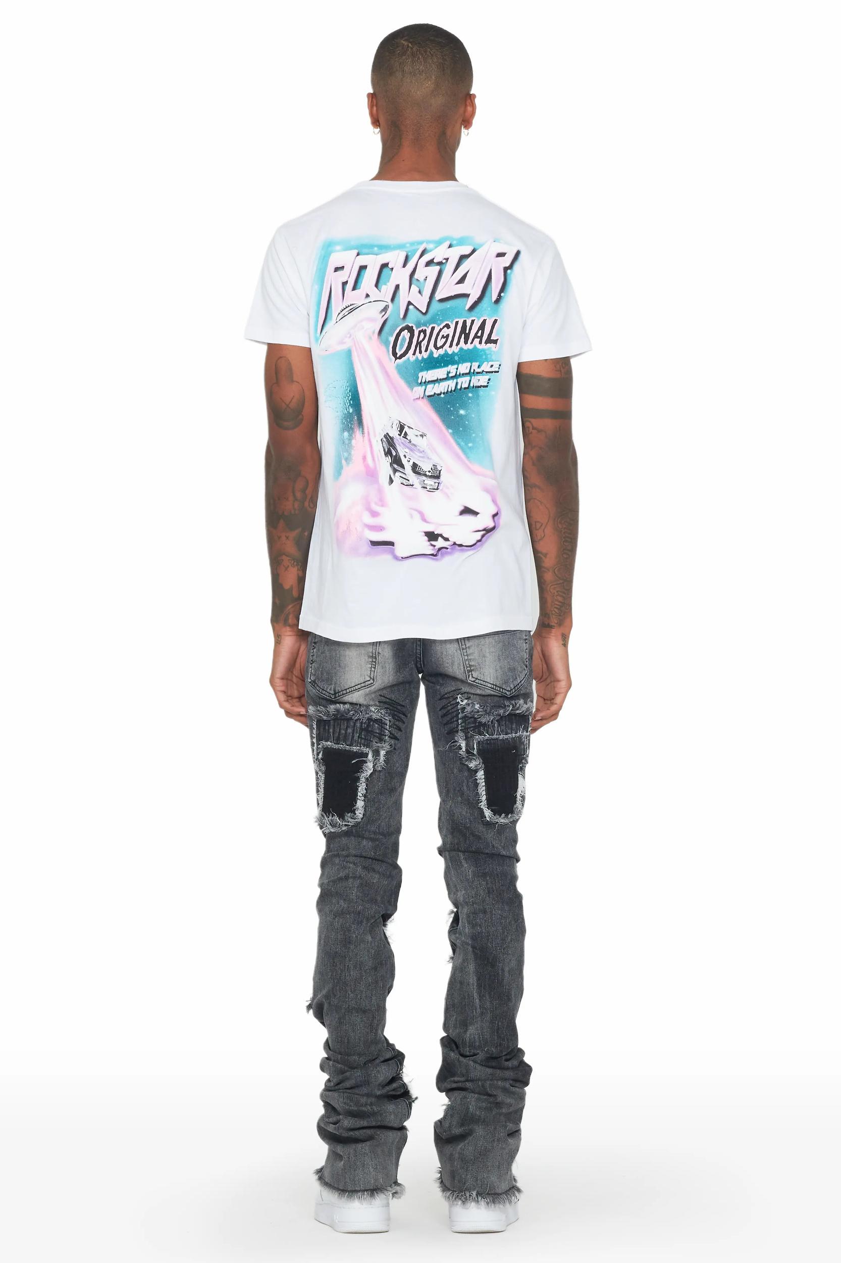 Camden Grey Super Stacked Flare Jean Male Product Image