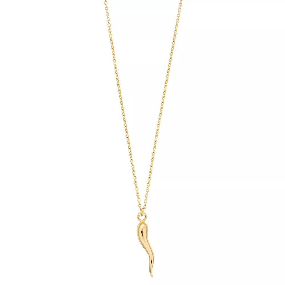 Sterling Silver Pepper Pendant Necklace, Women's, Size: 18", 18k Gold Over Product Image