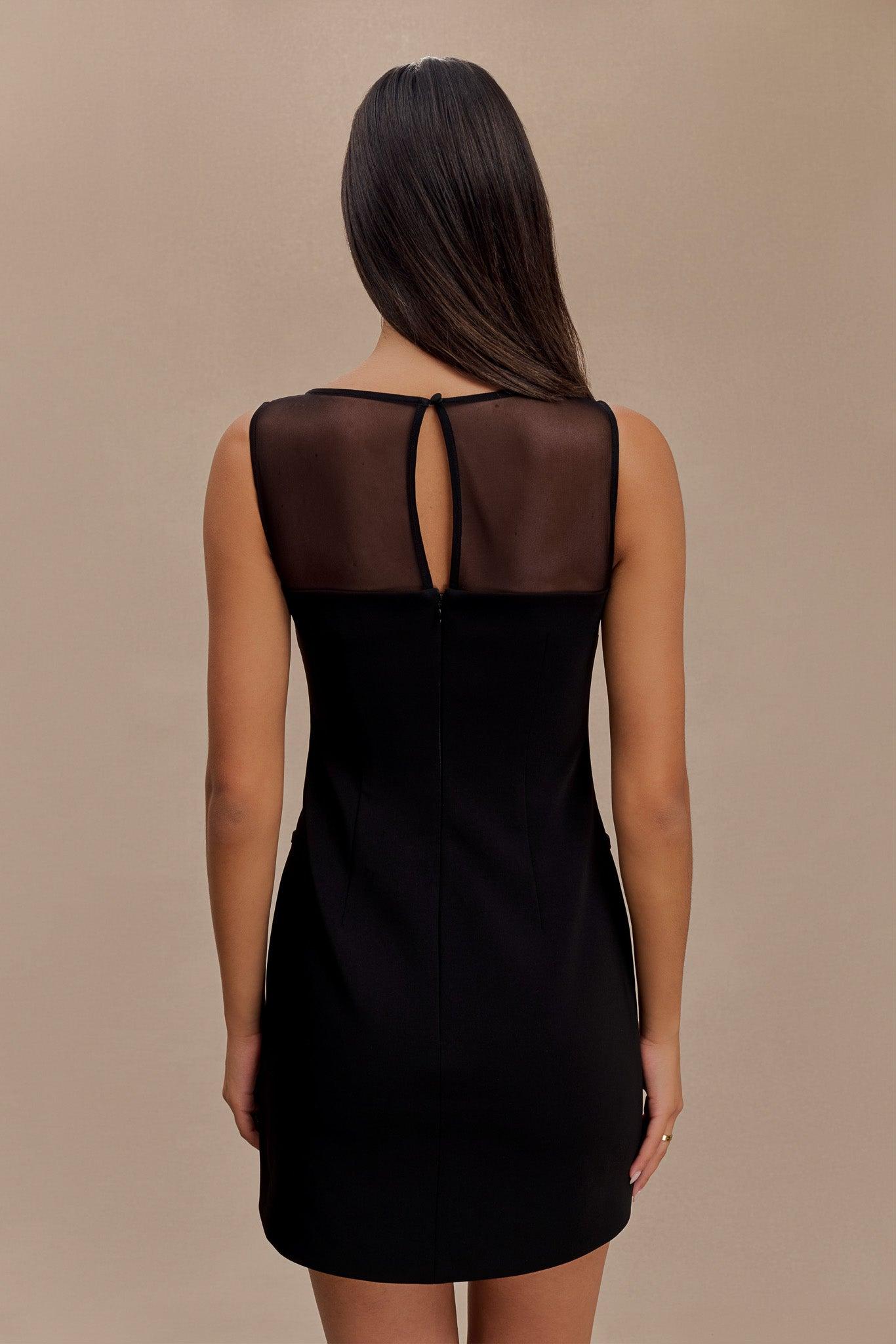 Posie Suiting Belted Mini Dress - Black Product Image