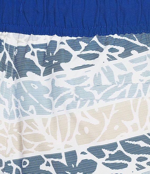 Roundtree & Yorke Floral Stripe 8#double; Swim Trunks Product Image