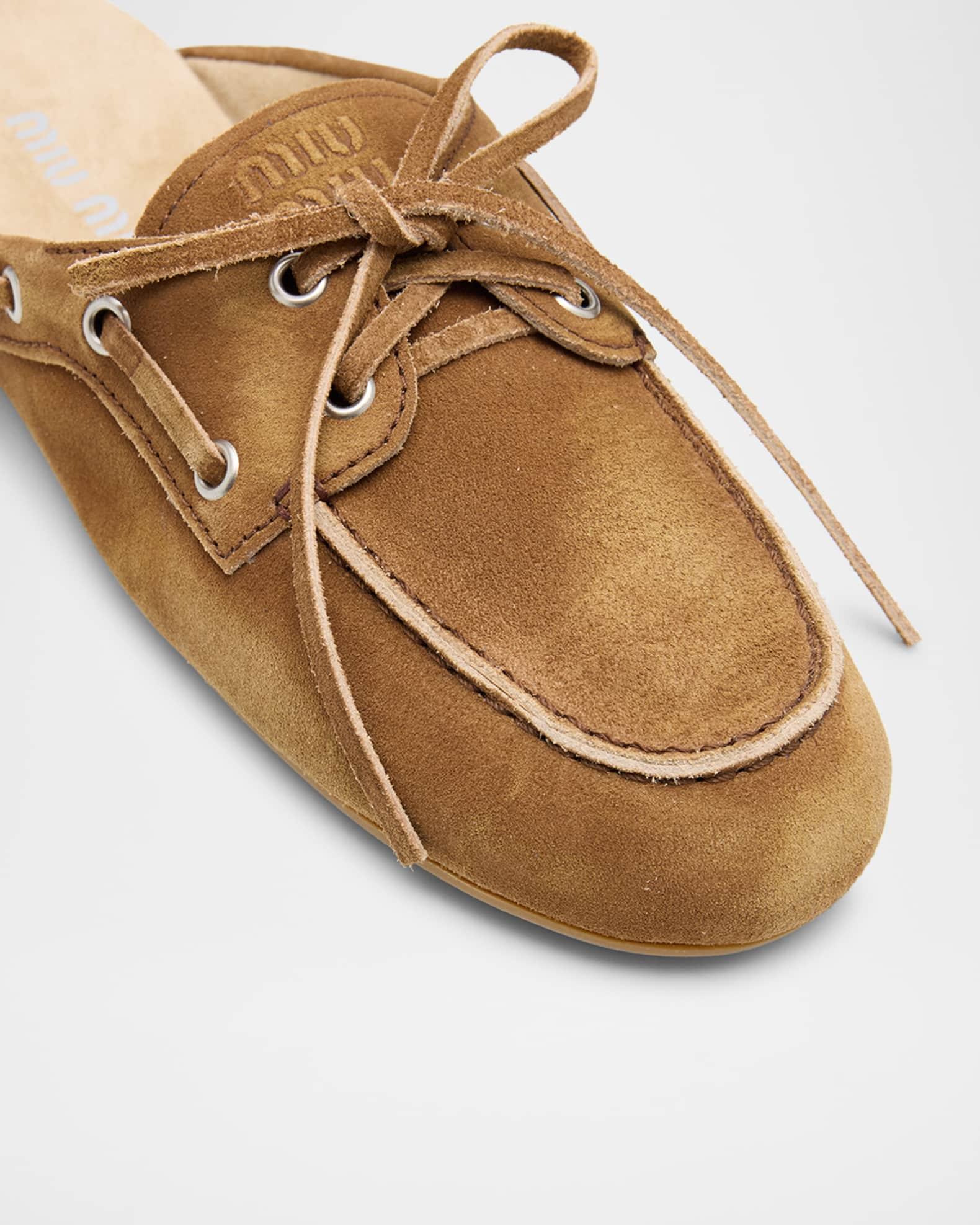 Suede Boat Mules Product Image