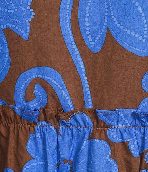 Sugarlips Plus Size Ofelia Floral Printed Flared Sleeve Tiered Mini Dress Product Image