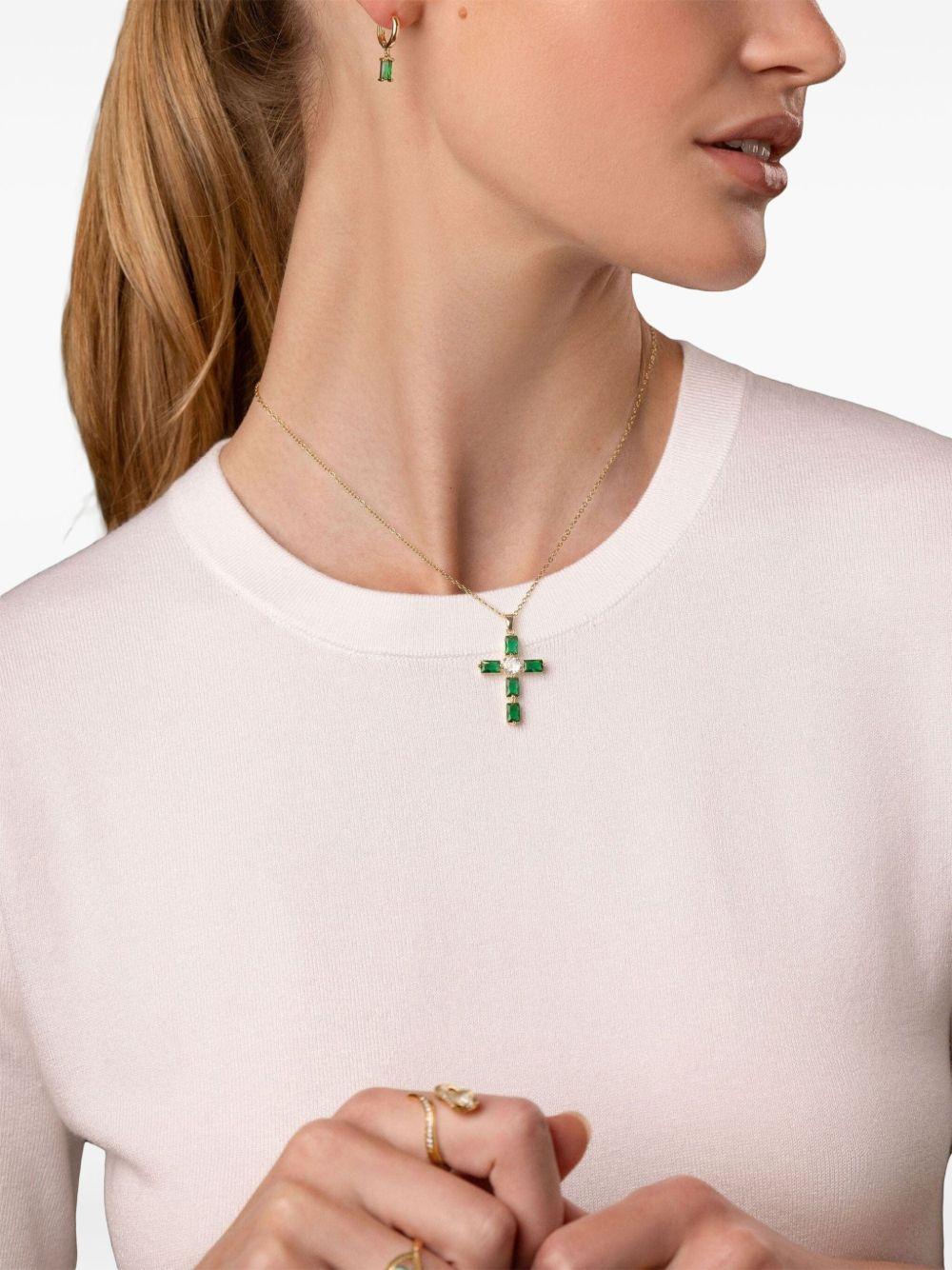 crystal-embellished cross-charm necklace Product Image