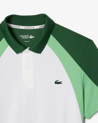 Colour-Block Printed Tennis Polo Shirt Product Image