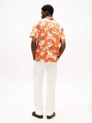 Regular Fit Floral Print Camp Shirt Product Image