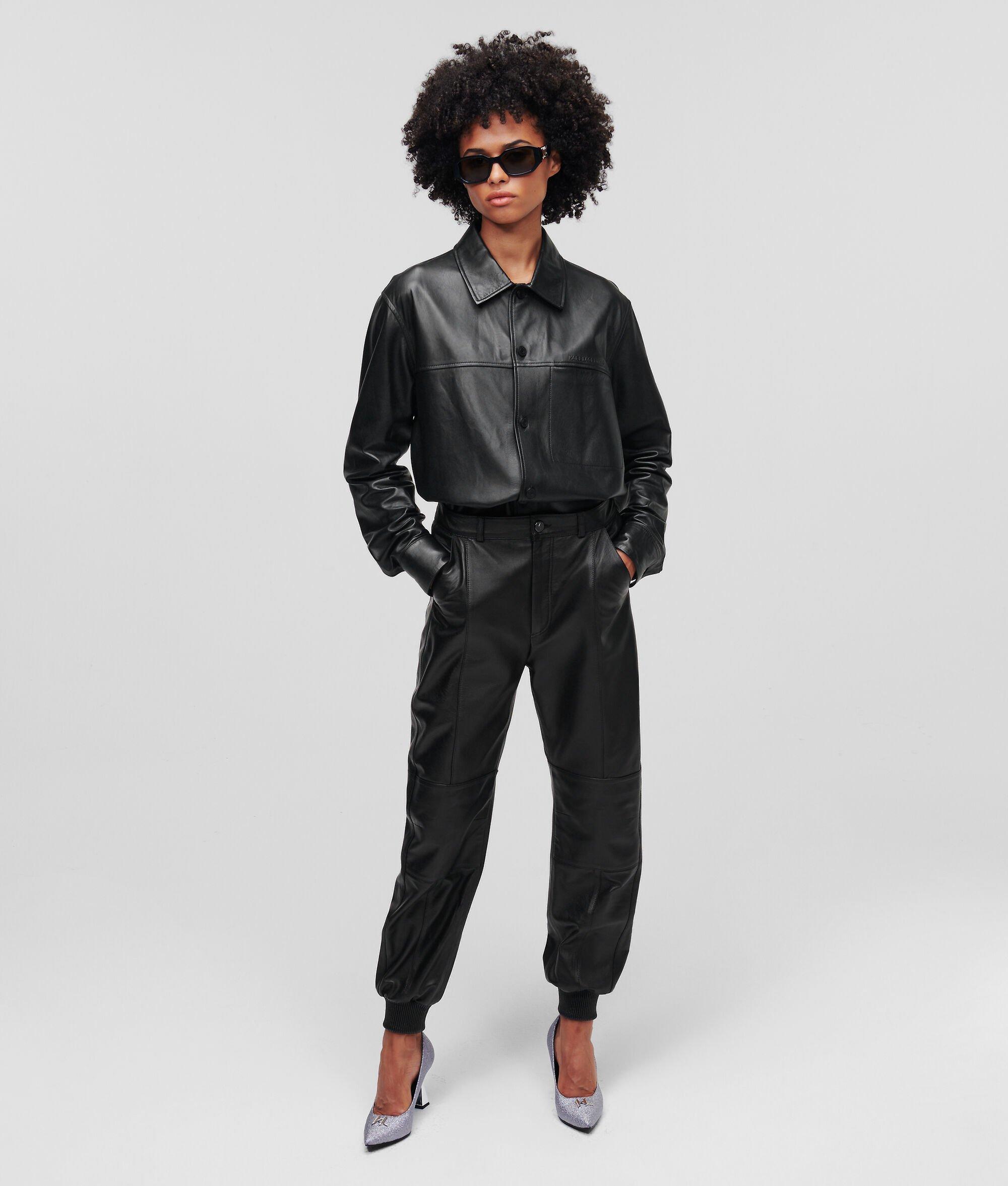 ATHLEISURE LEATHER PANTS  Product Image