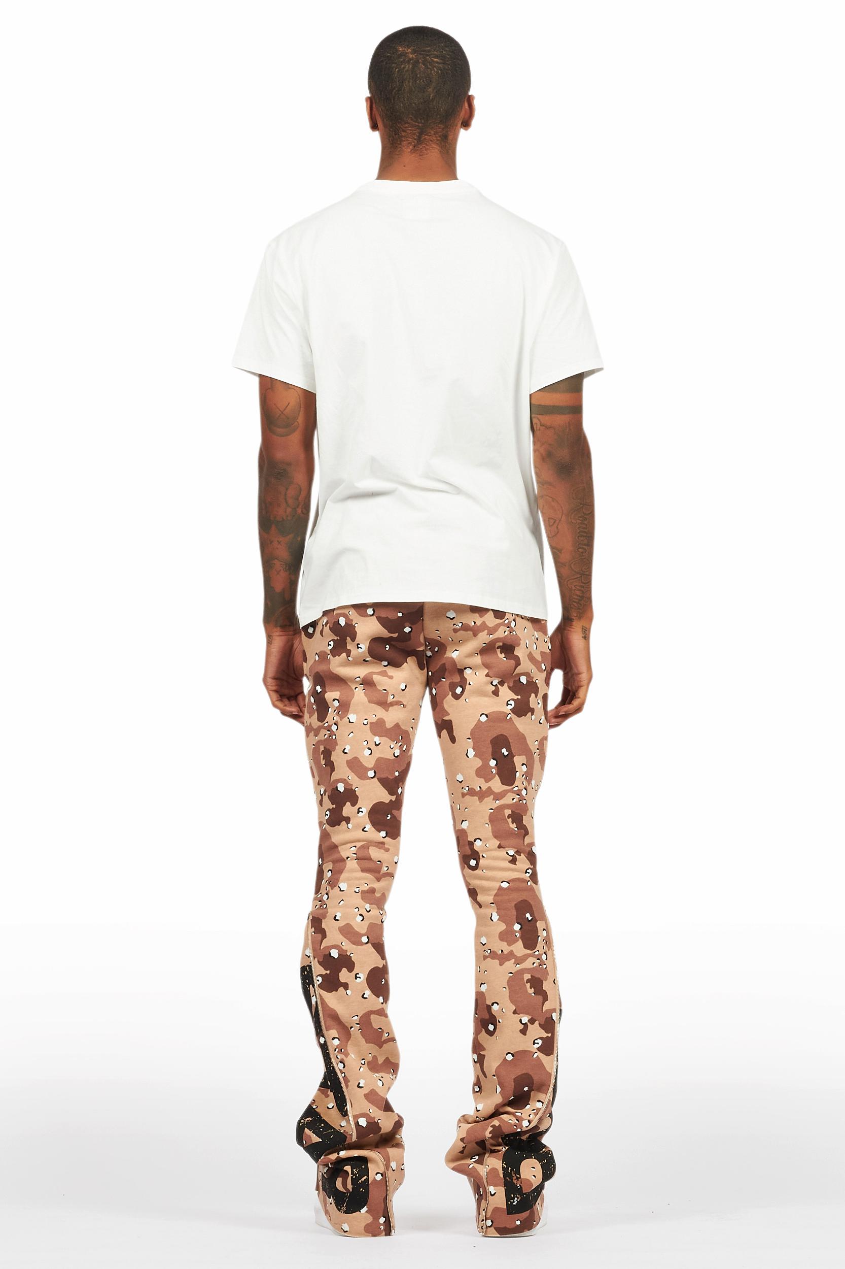Deniska Desert Camo T-Shirt/Baggy Stacked Flare Track Set Male Product Image