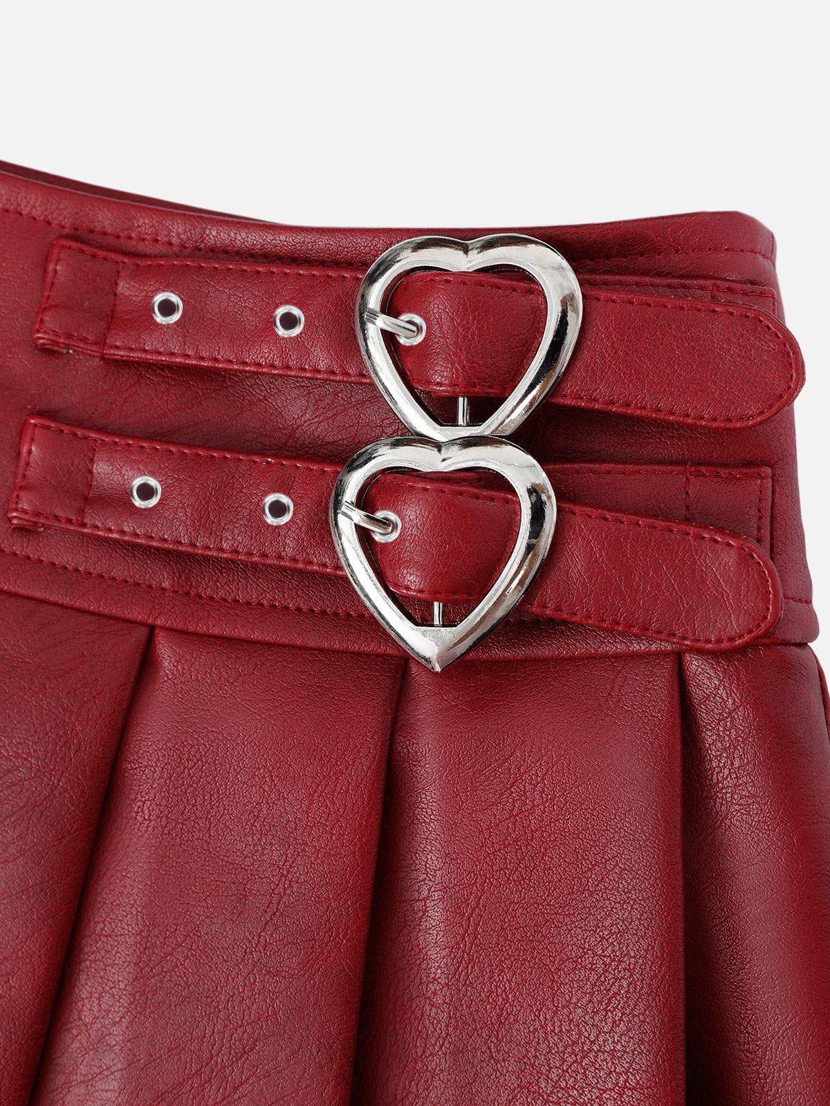 Aelfric Eden Slant Faux Leather Skirt Female Product Image