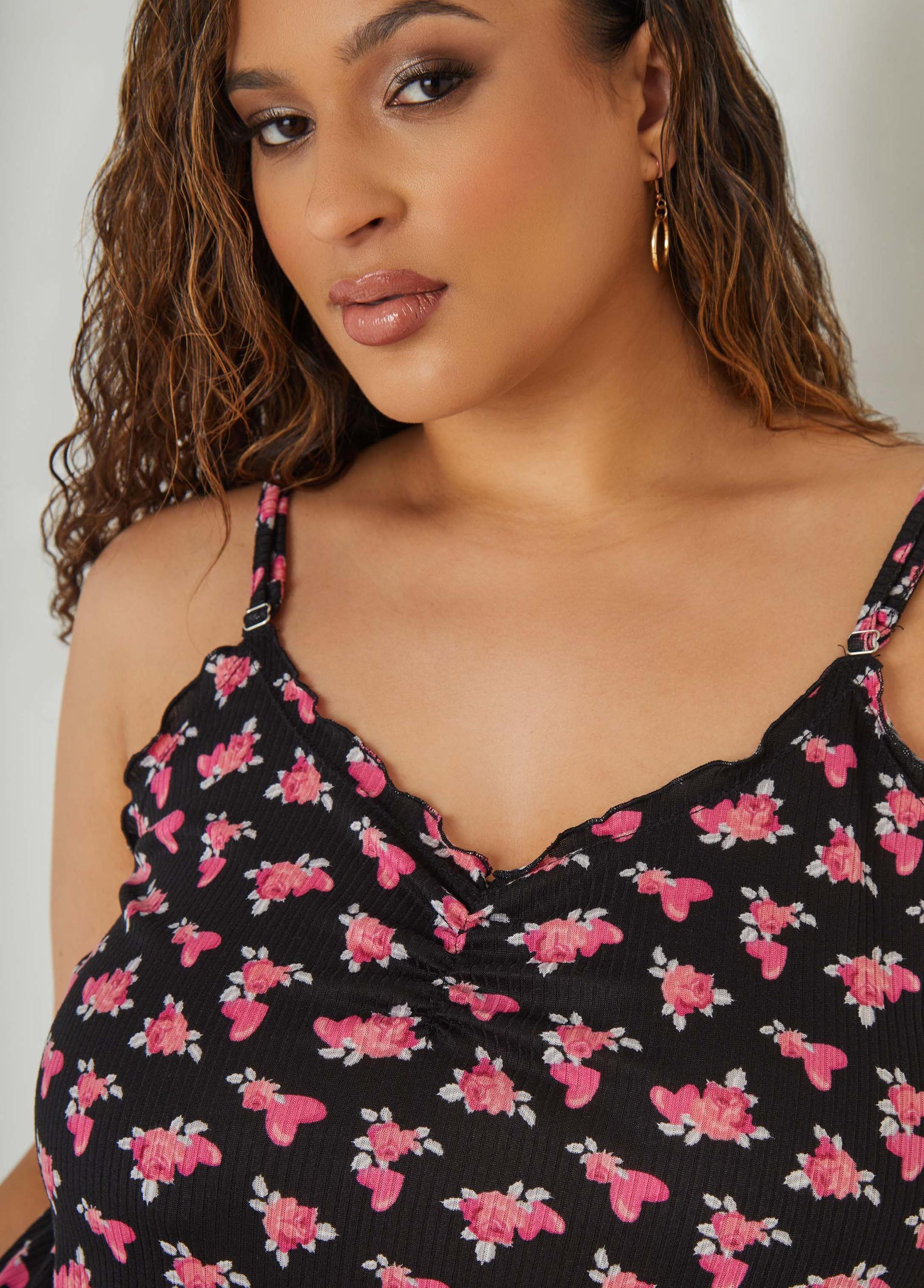 YMI Rose Print Pajamas Set Product Image