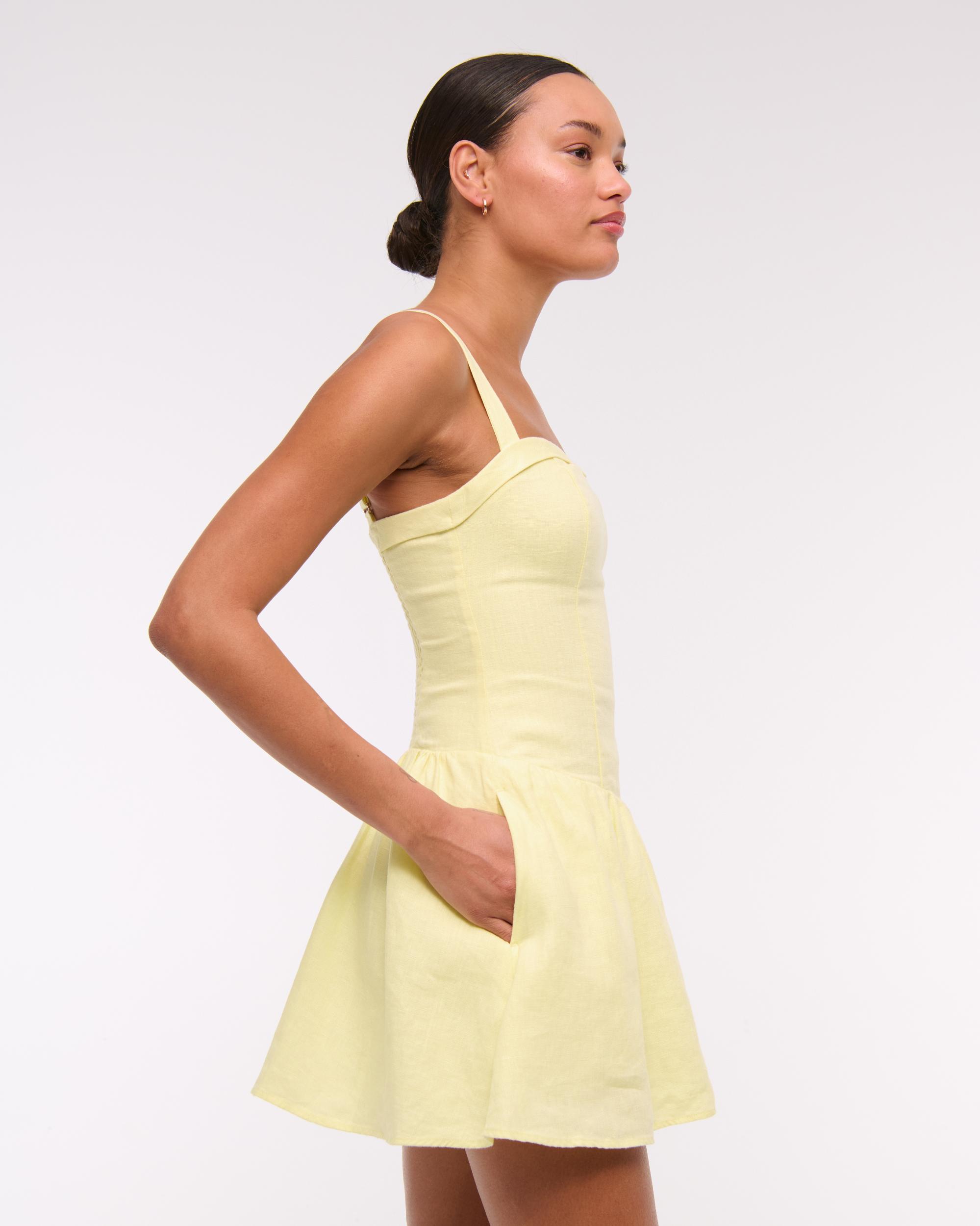 Premium Linen Drop-Waist Skort Product Image