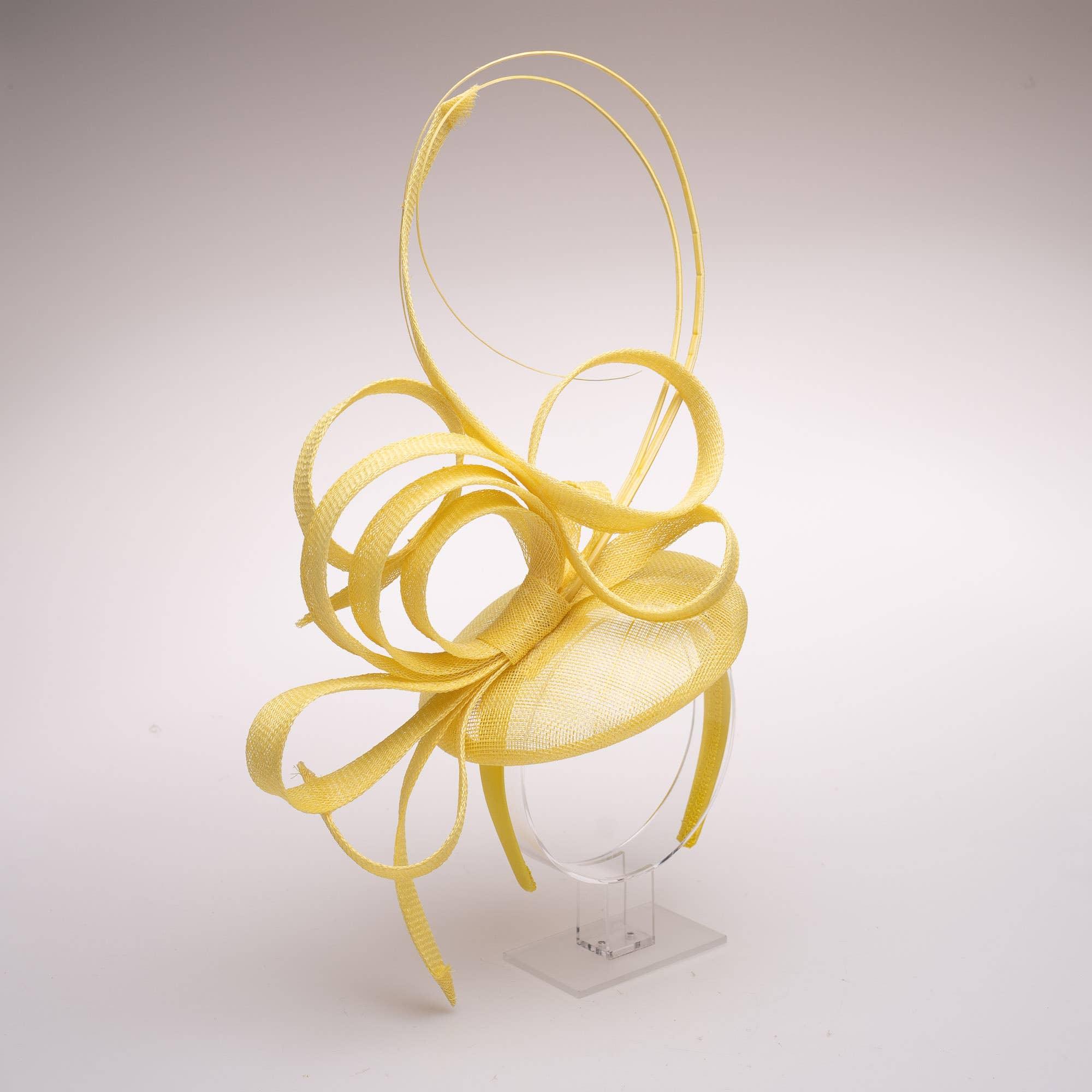 Sinamay Fascinator Headband, Ribbon 3D Design Product Image