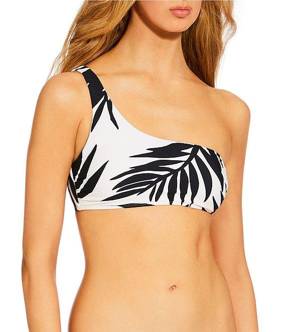 GB Leaf Print Extra High Leg Scoop Front Swim Bottom Product Image