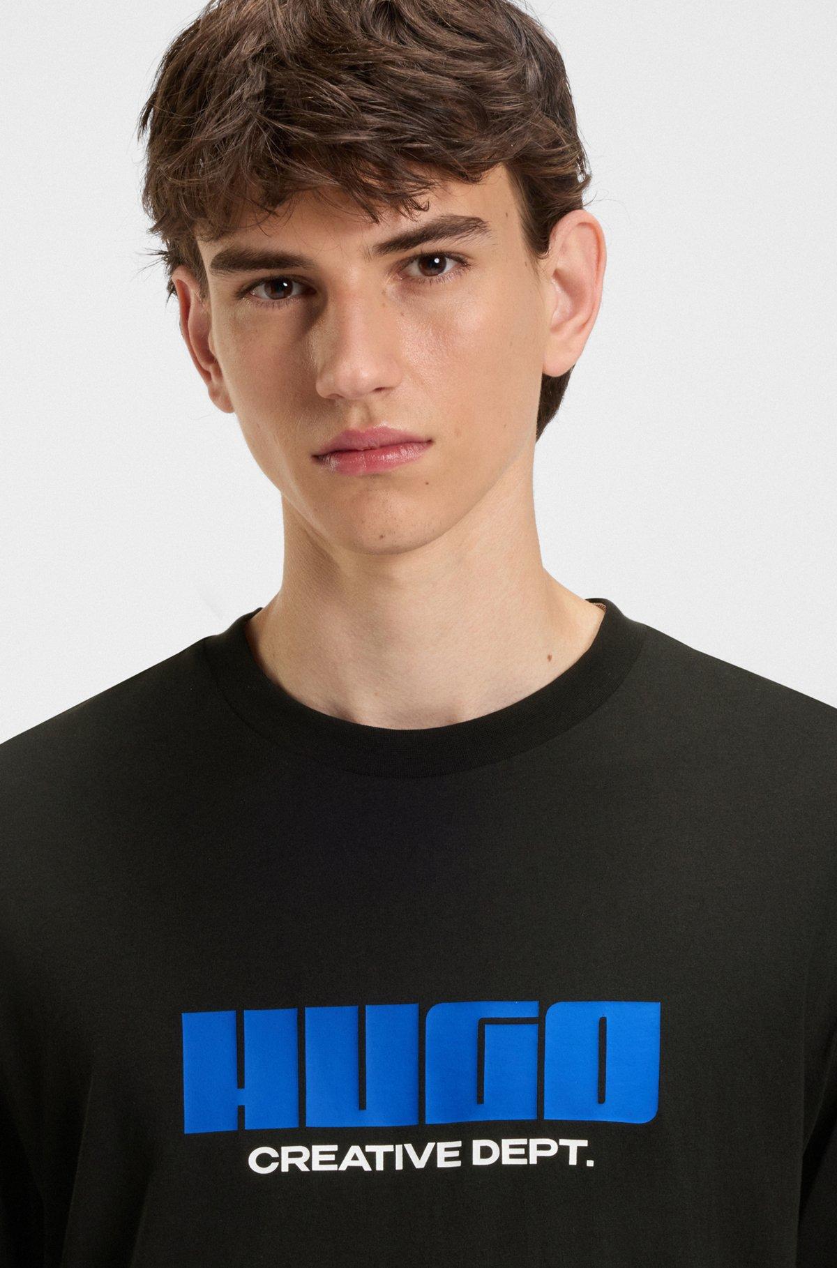 Cotton-jersey T-shirt with logo artwork Product Image