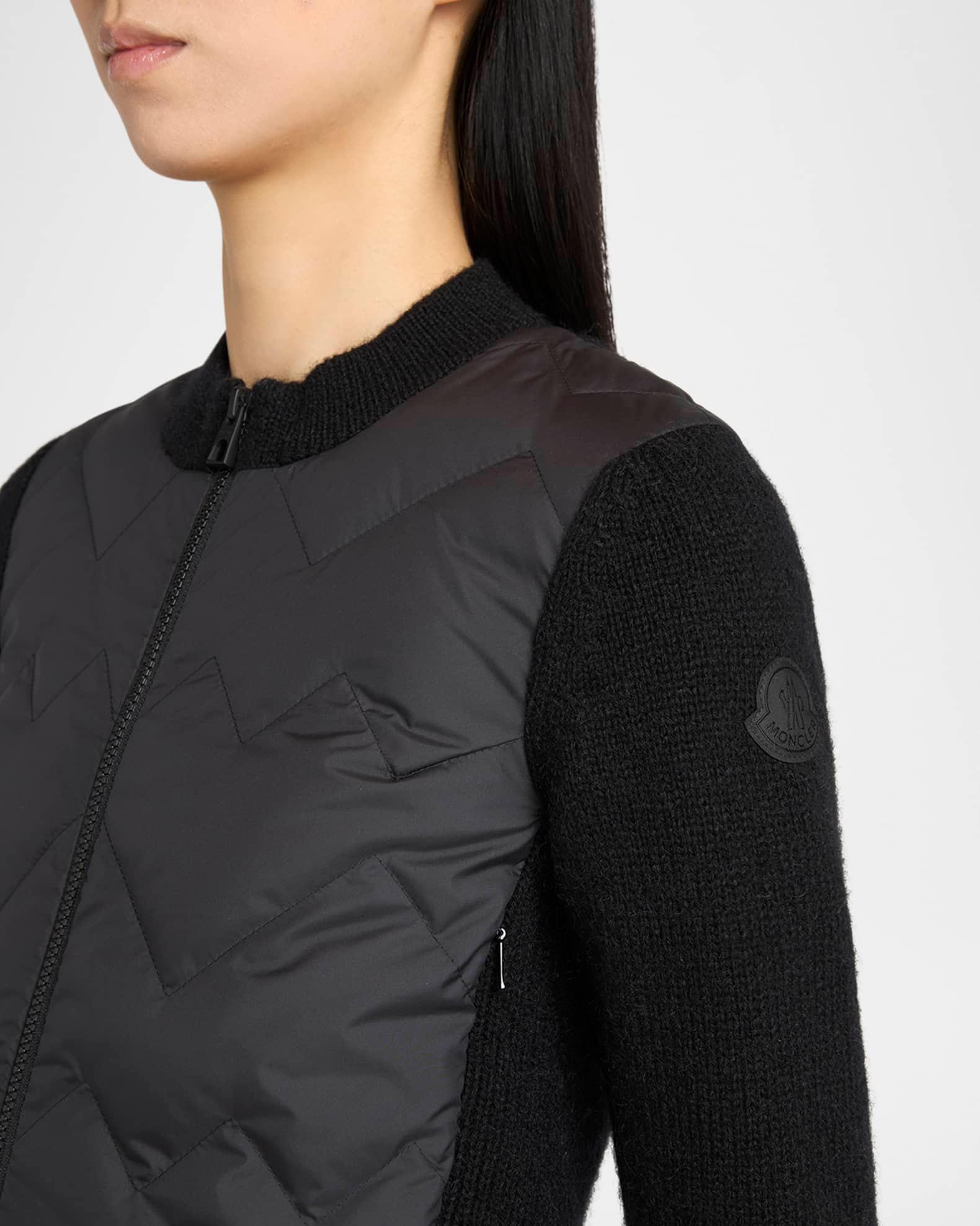 Padded Wool Zip-Up Cardigan  Product Image