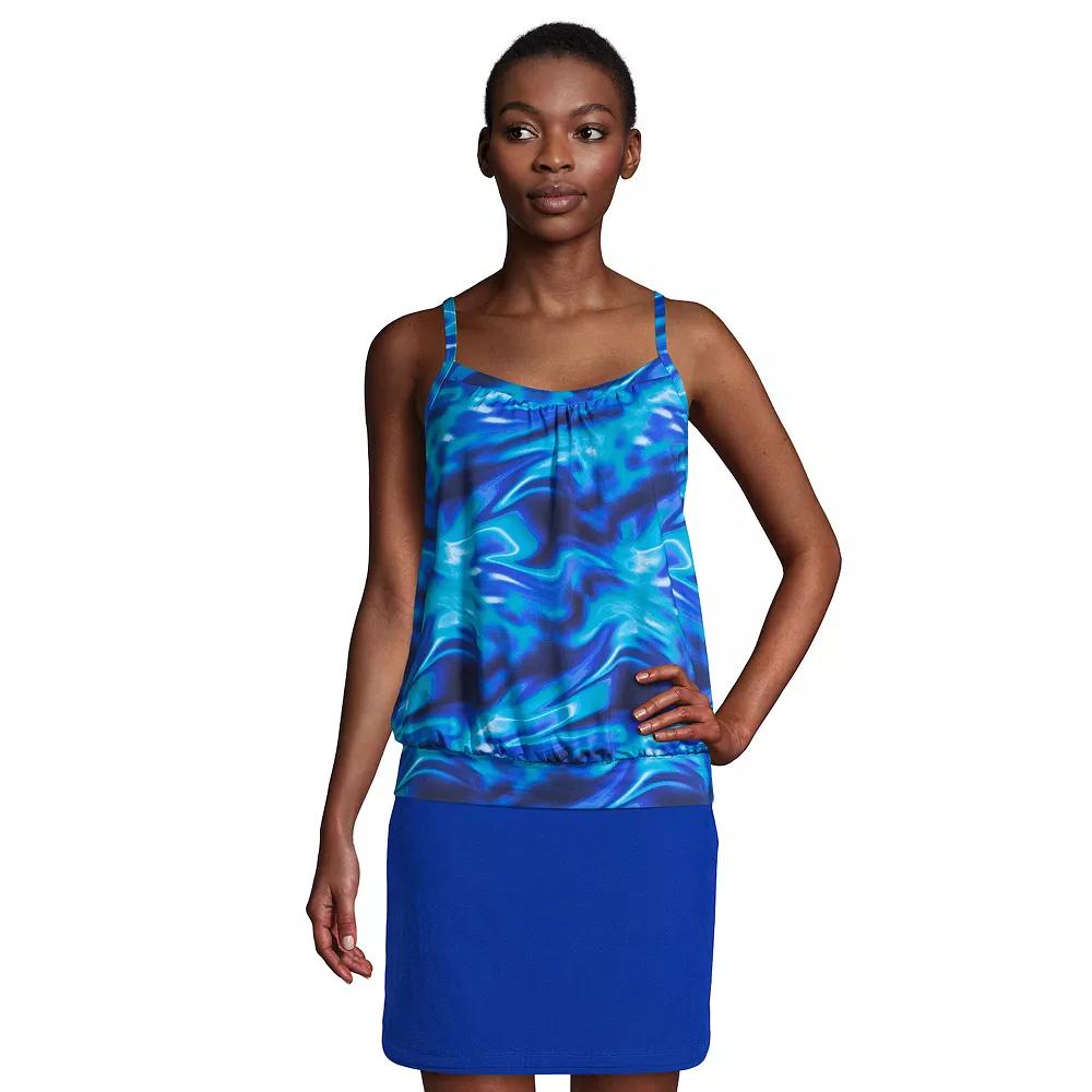 Women's Lands' End UPF 50 Blouson Tankini Swimsuit Top,  Product Image