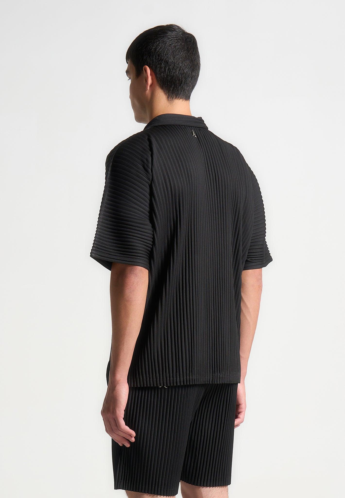 Pascal - Pleated Shirt - Black Male Product Image