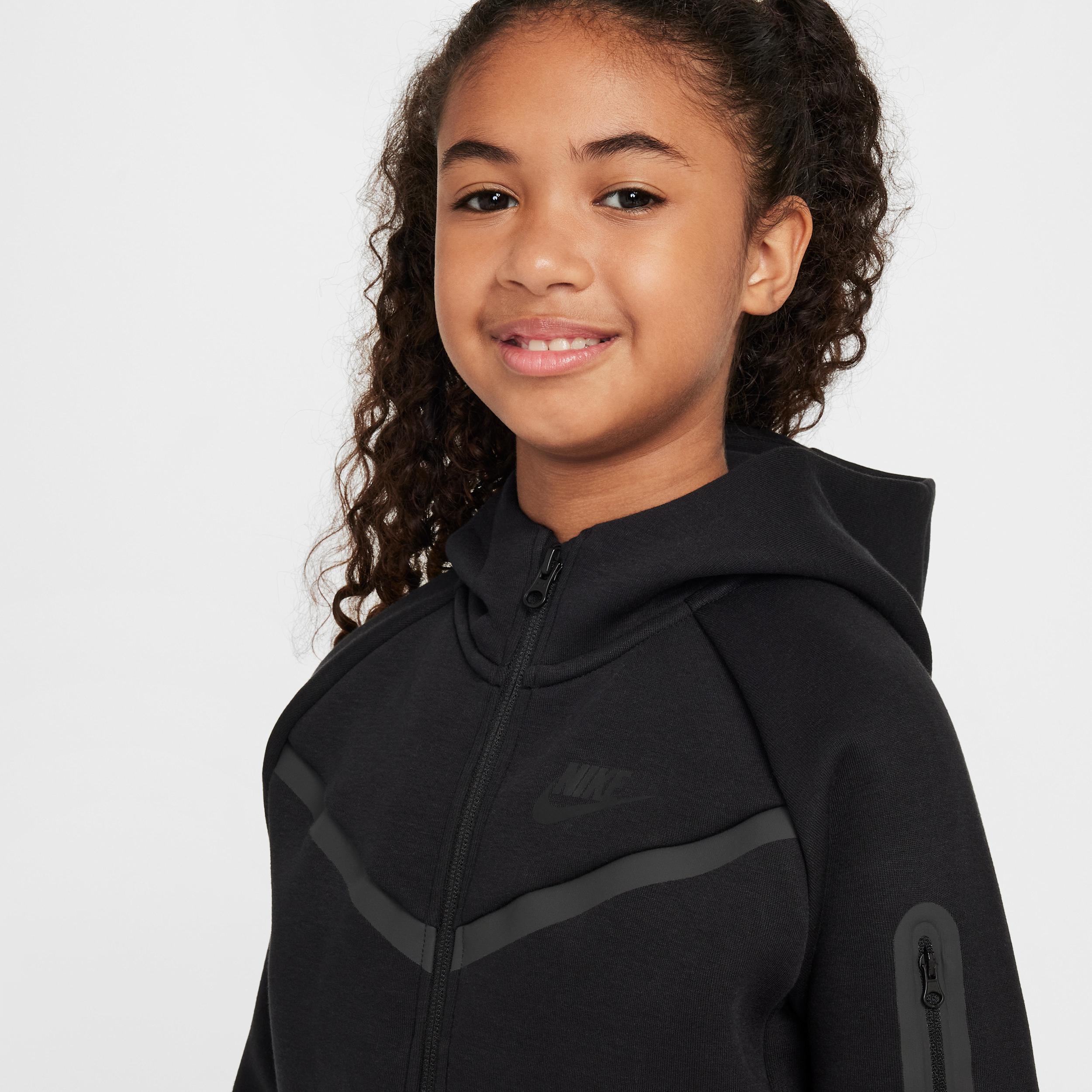Unisex Nike Sportswear Tech Fleece Girls Full-Zip Hoodie | HV8695-010 Product Image