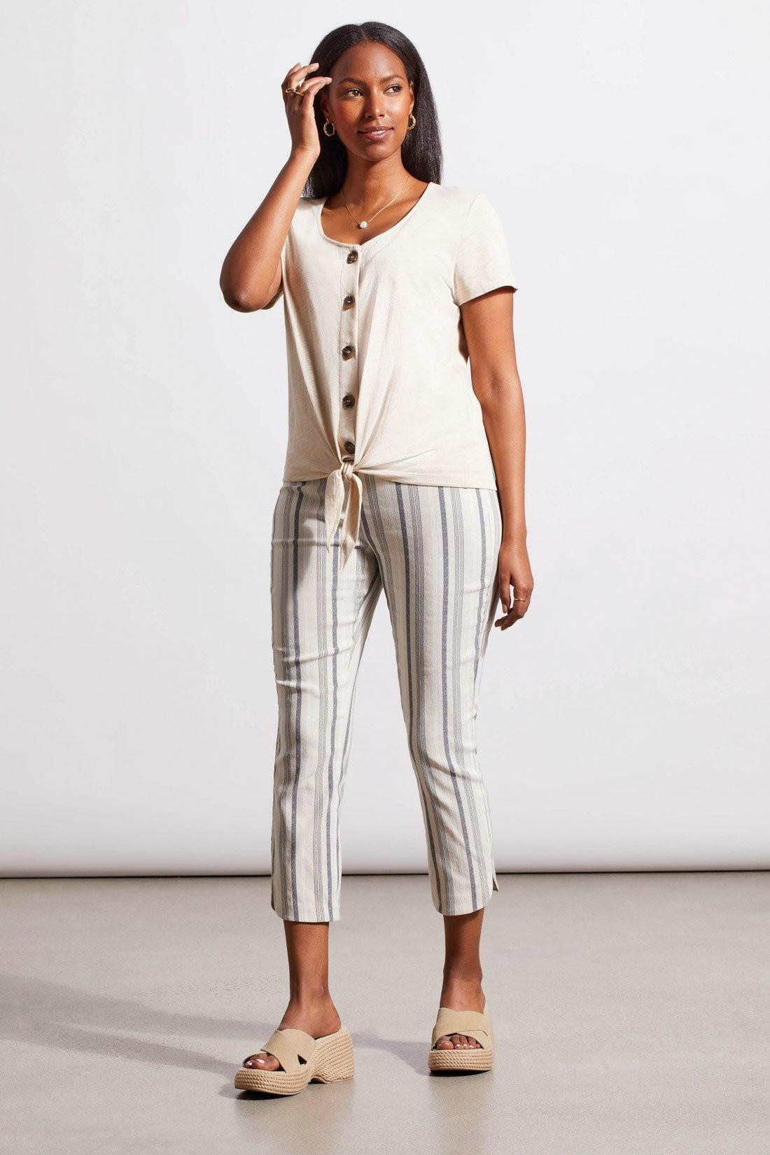 SHORT SLEEVE KNOT HEM TOP Product Image