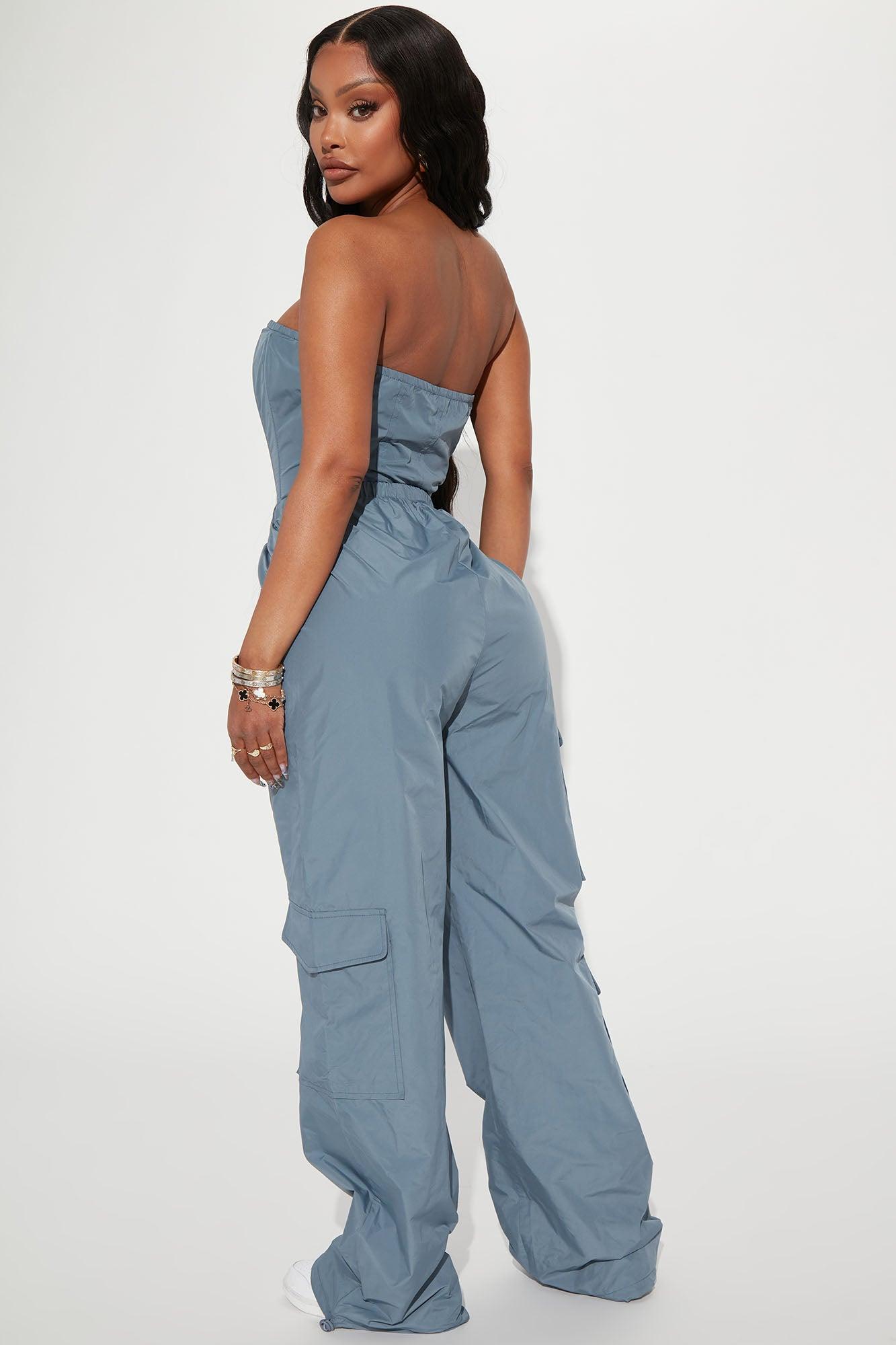 She's Just All That Pant Set - Slate Blue Product Image