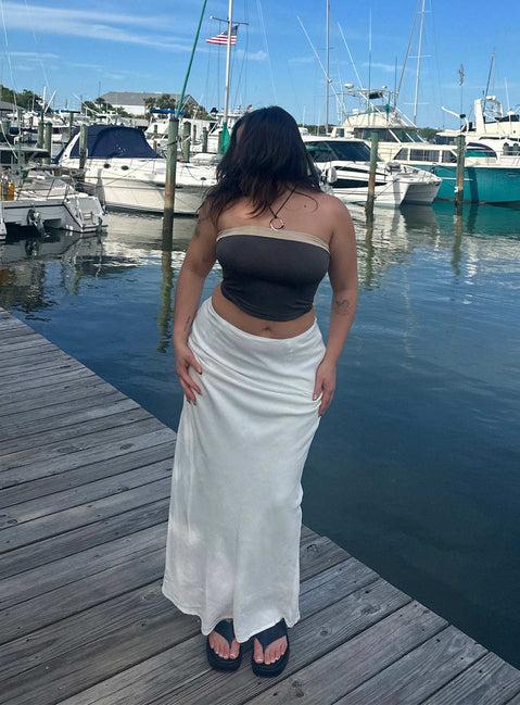 Jodie Maxi Skirt White Product Image