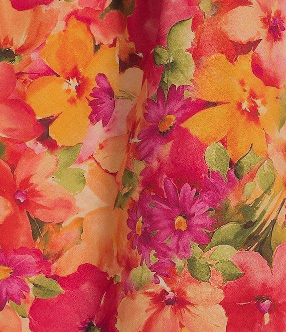 Skies Are Blue Coordinating Floral Print High Waisted Tiered Mini Skirt Product Image