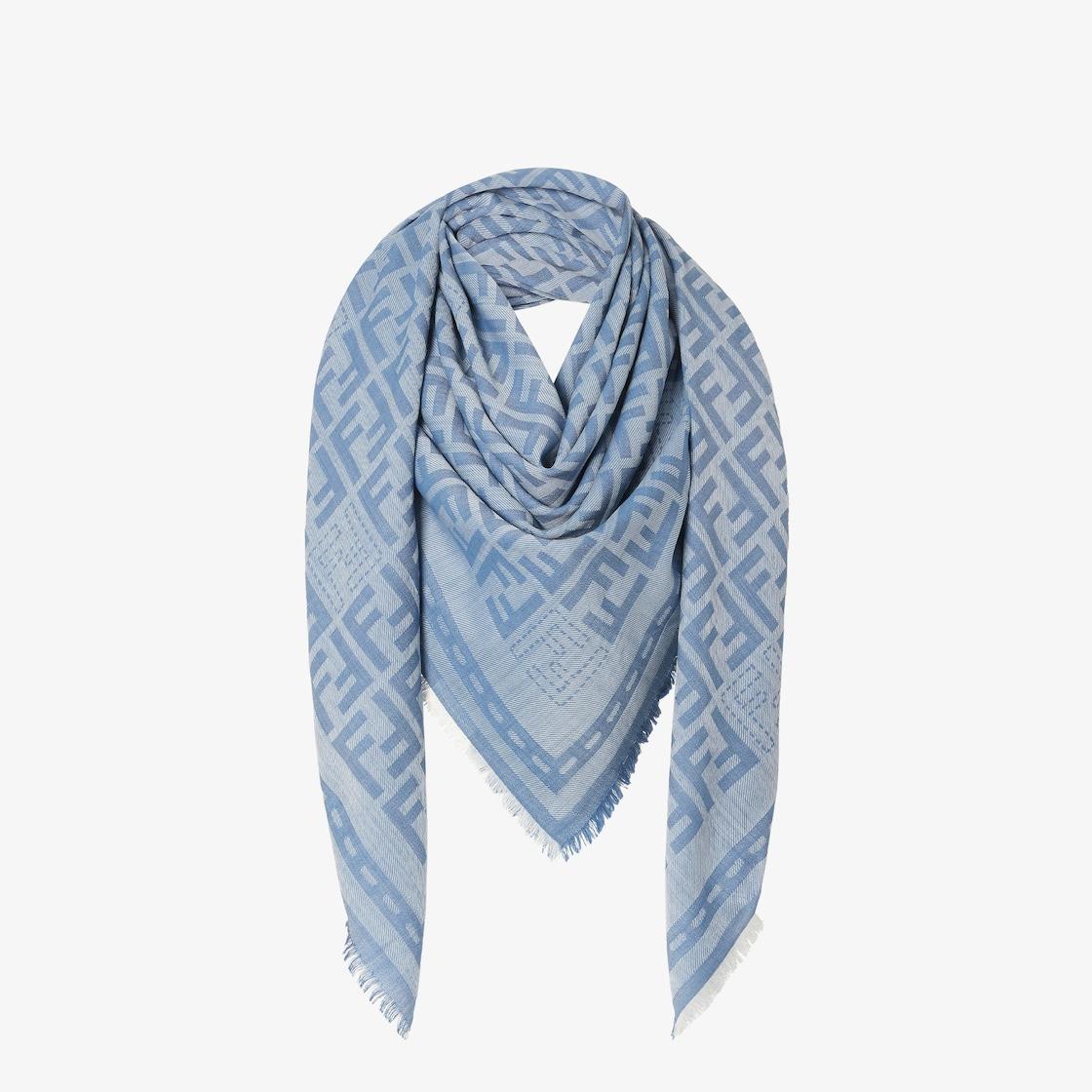 FF ShawlBlue wool shawl Product Image
