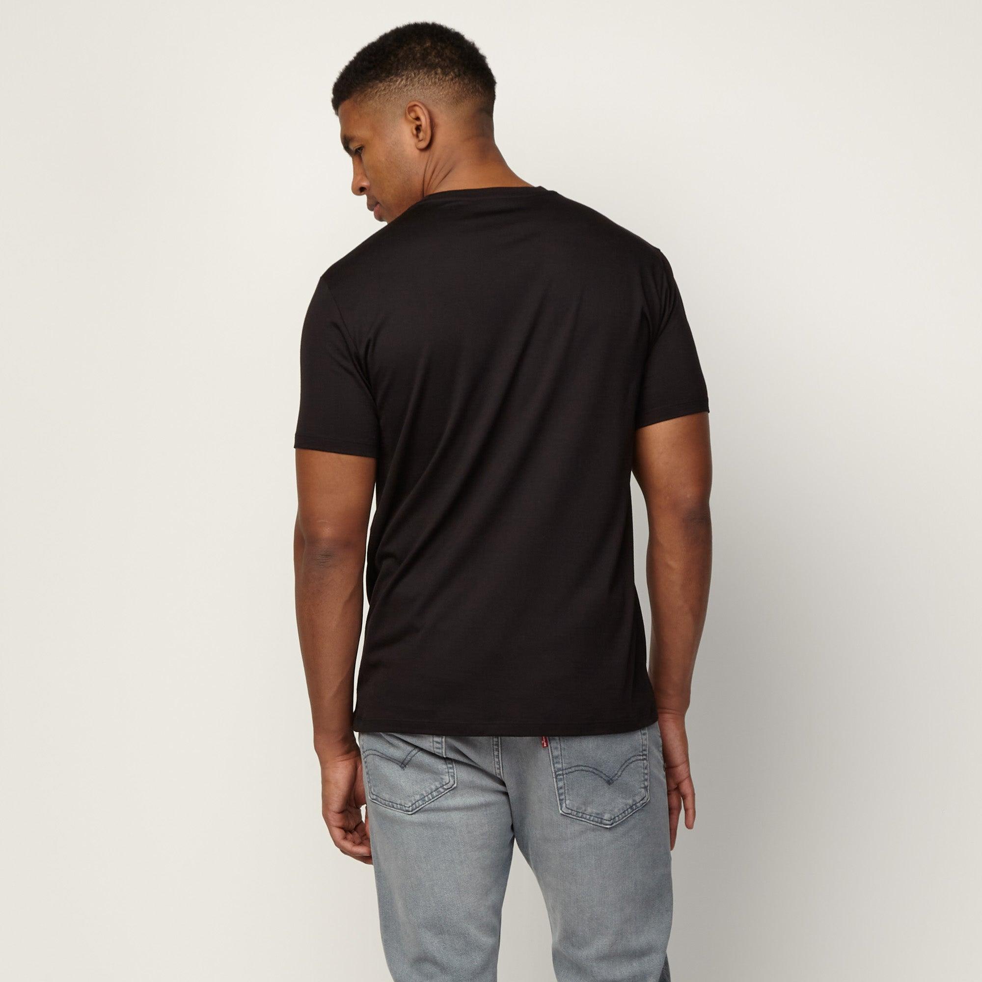 Merino Wool Crew Neck T-Shirt | Ash Brown Product Image