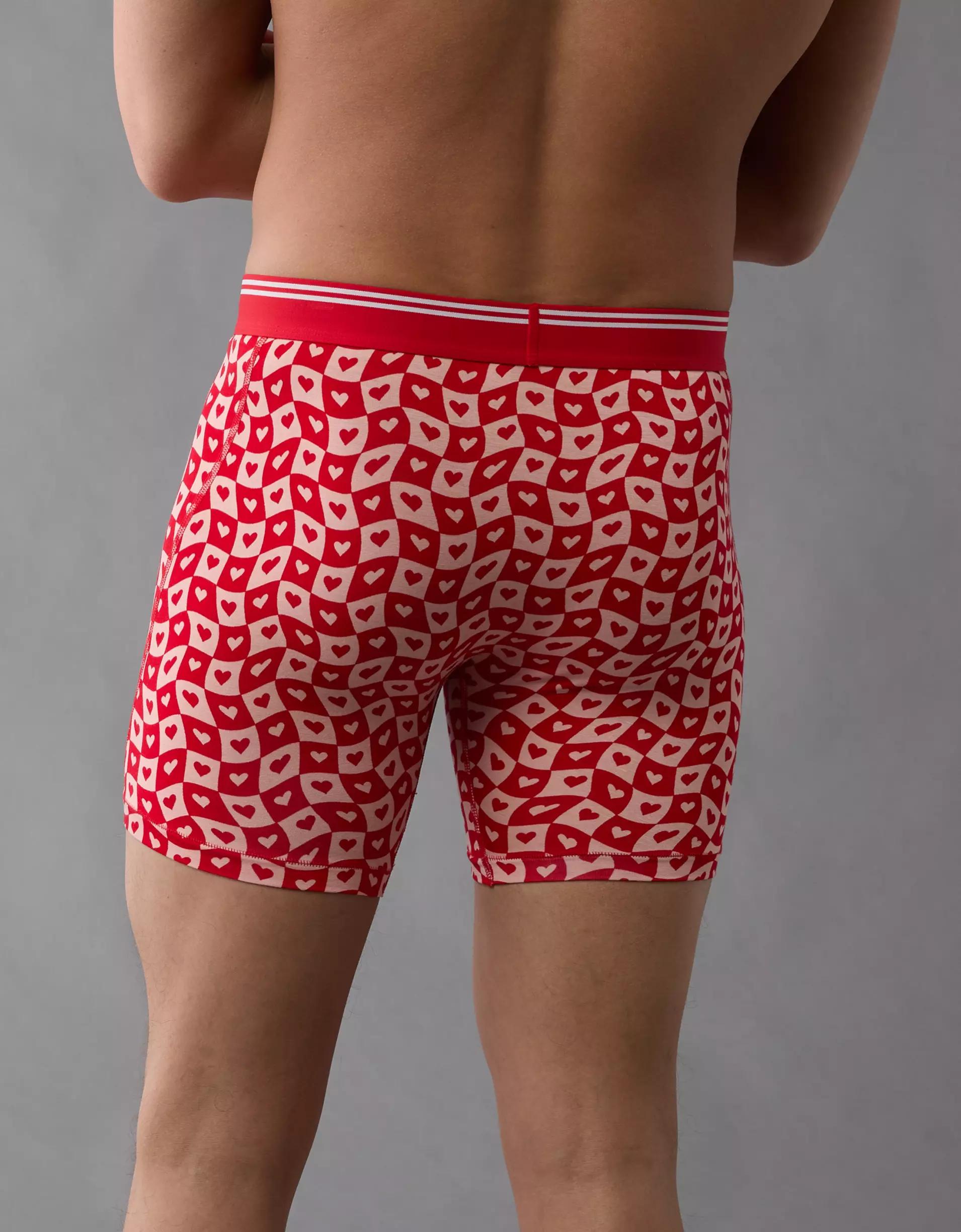 AEO Men's Valentine's Day Hearts 6" Ultra Soft Boxer Brief Product Image