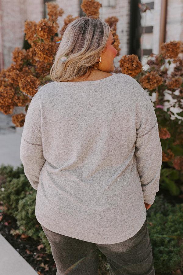 Cozy Coast Shift Top In Grey Curves Product Image