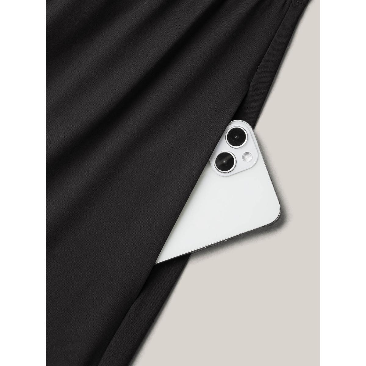 Plus Size V-Neck Floral Print Flared Sleeve Dress Black Women Romantic Gathered V-neck Short sleeve Curvy BloomChic 30/6X Product Image