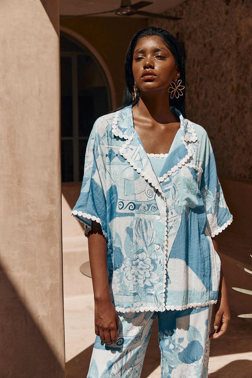 Kelia Top - Vaso Blu Product Image