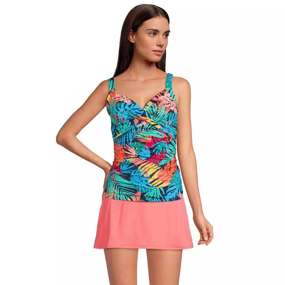 Women's Lands' End Surplice Underwire Tankini Swimsuit Top,  Product Image