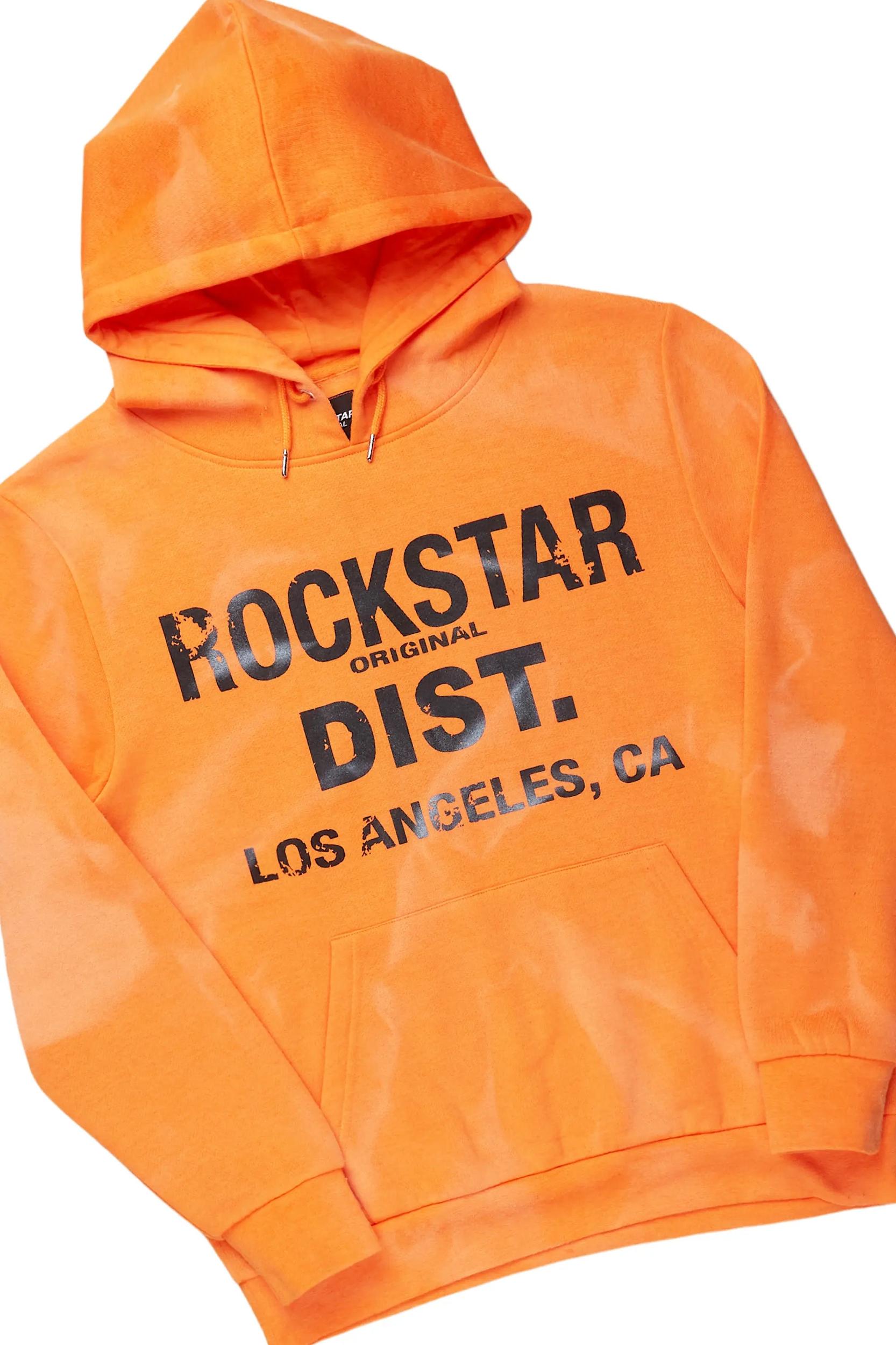 Nelly Orange Hoodie/Super Stacked Flare Pant Set Male Product Image