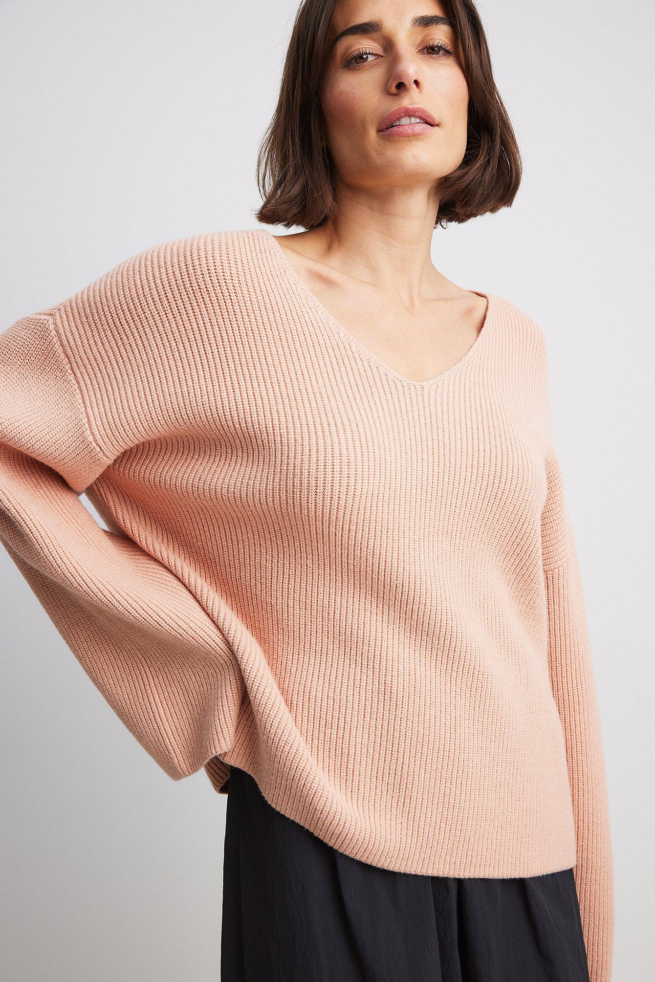 V-neck Knitted Sweater Product Image
